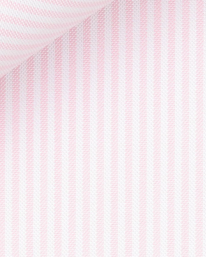 Thomas Mason Pink University Stripe American Oxford Cloth