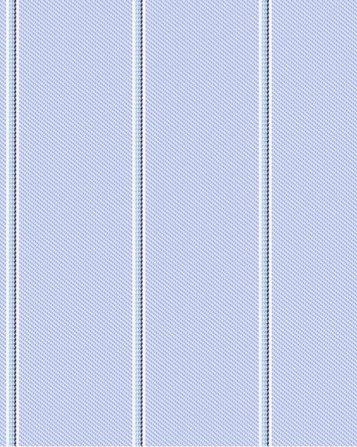 Grandi & Rubinelli Light Blue Twill Shadow Stripe 140s