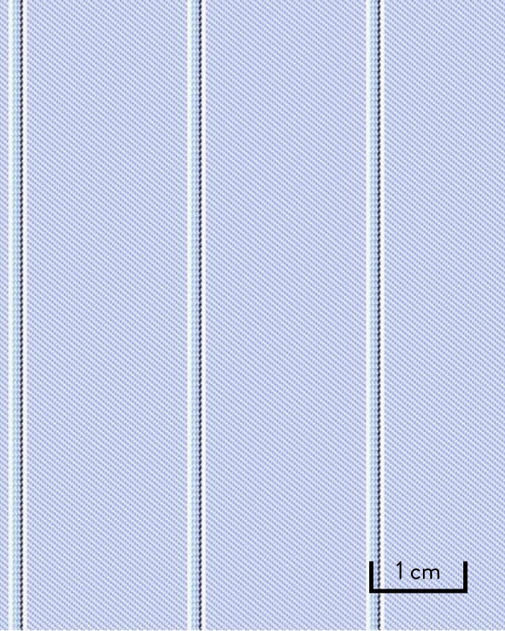Grandi & Rubinelli Light Blue Twill Shadow Stripe 140s