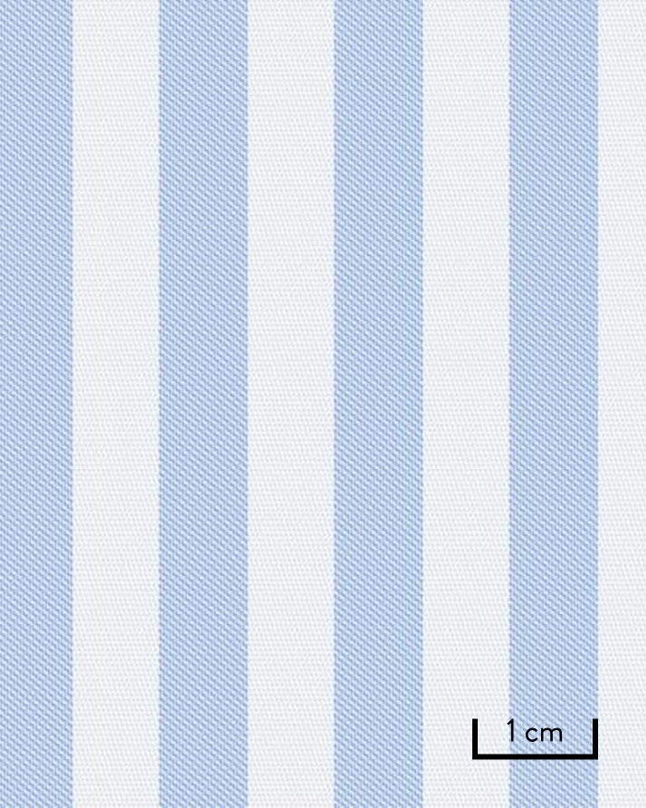 Grandi & Rubinelli Light Blue Twill Wide Stripe 140s