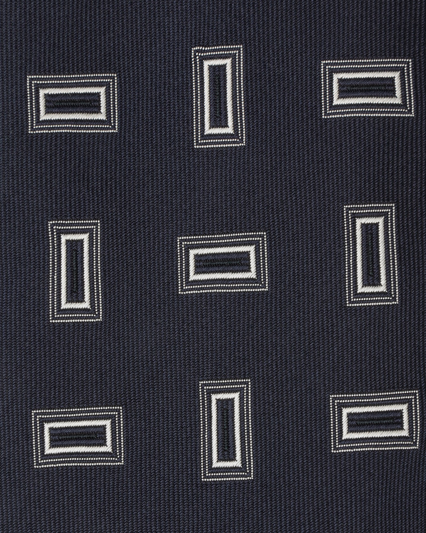 Navy Geometric Jacquard Silk Tie