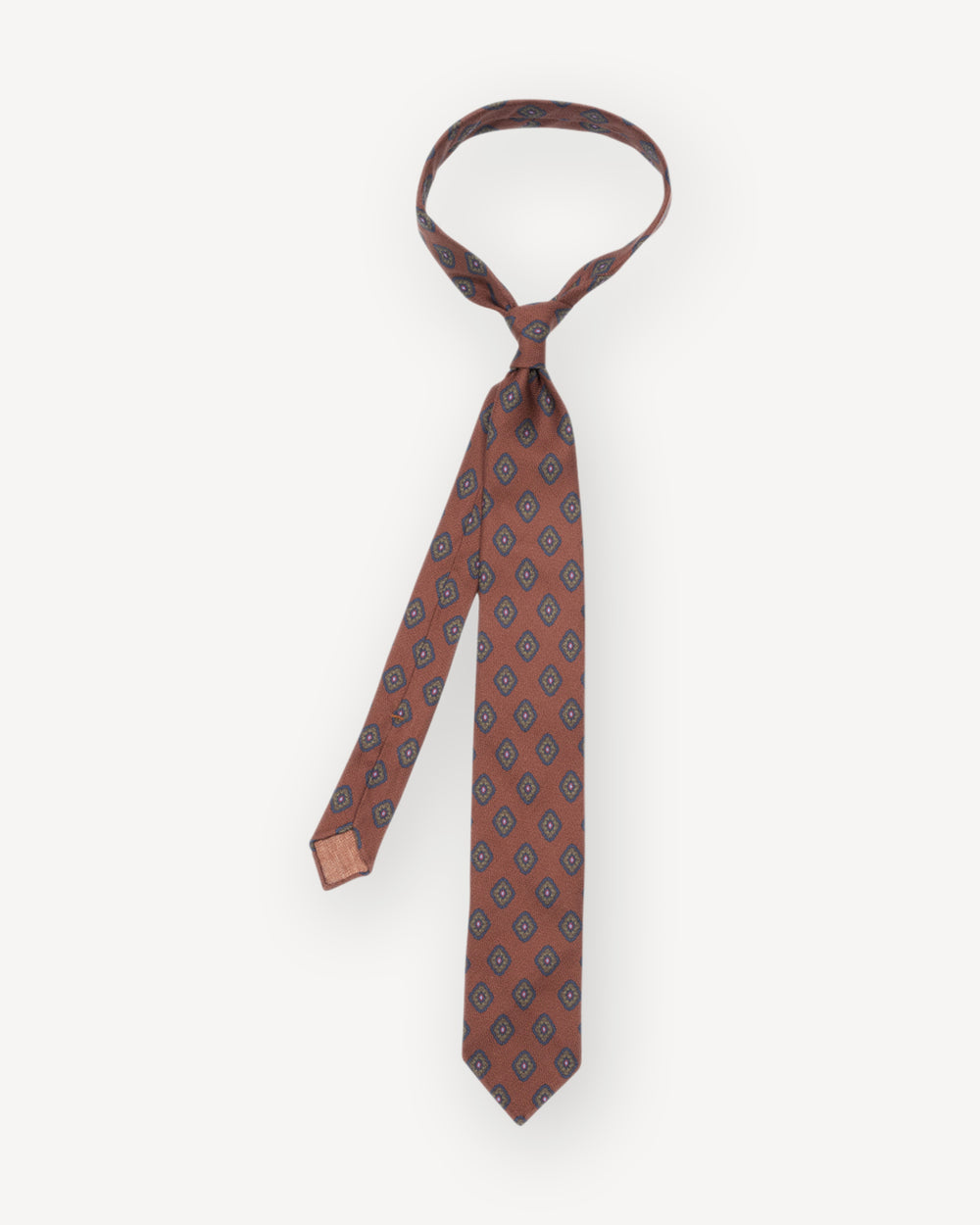 Ancient Madder Rust Medallion Silk Tie