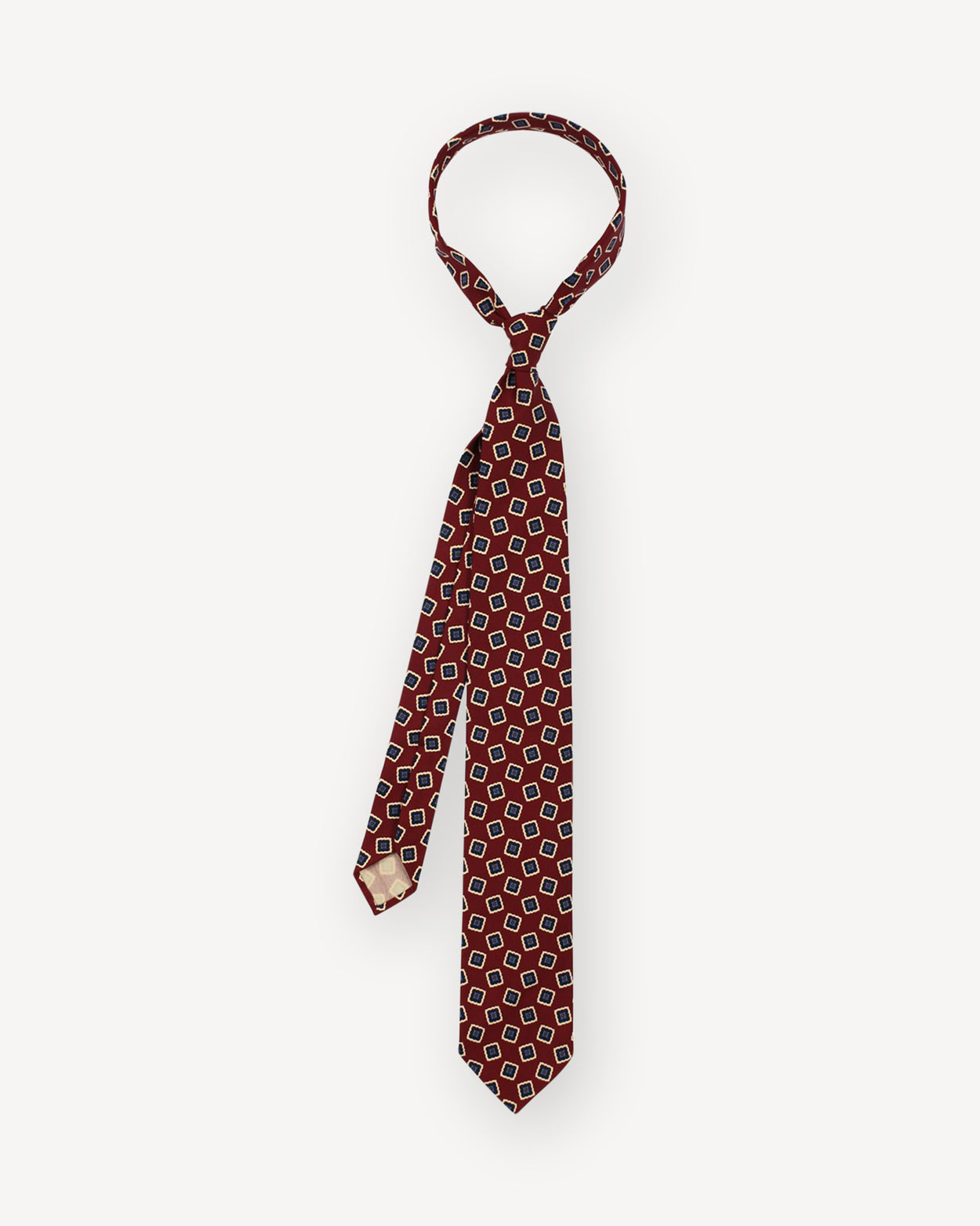Ancient Madder Red Medallion Silk Tie