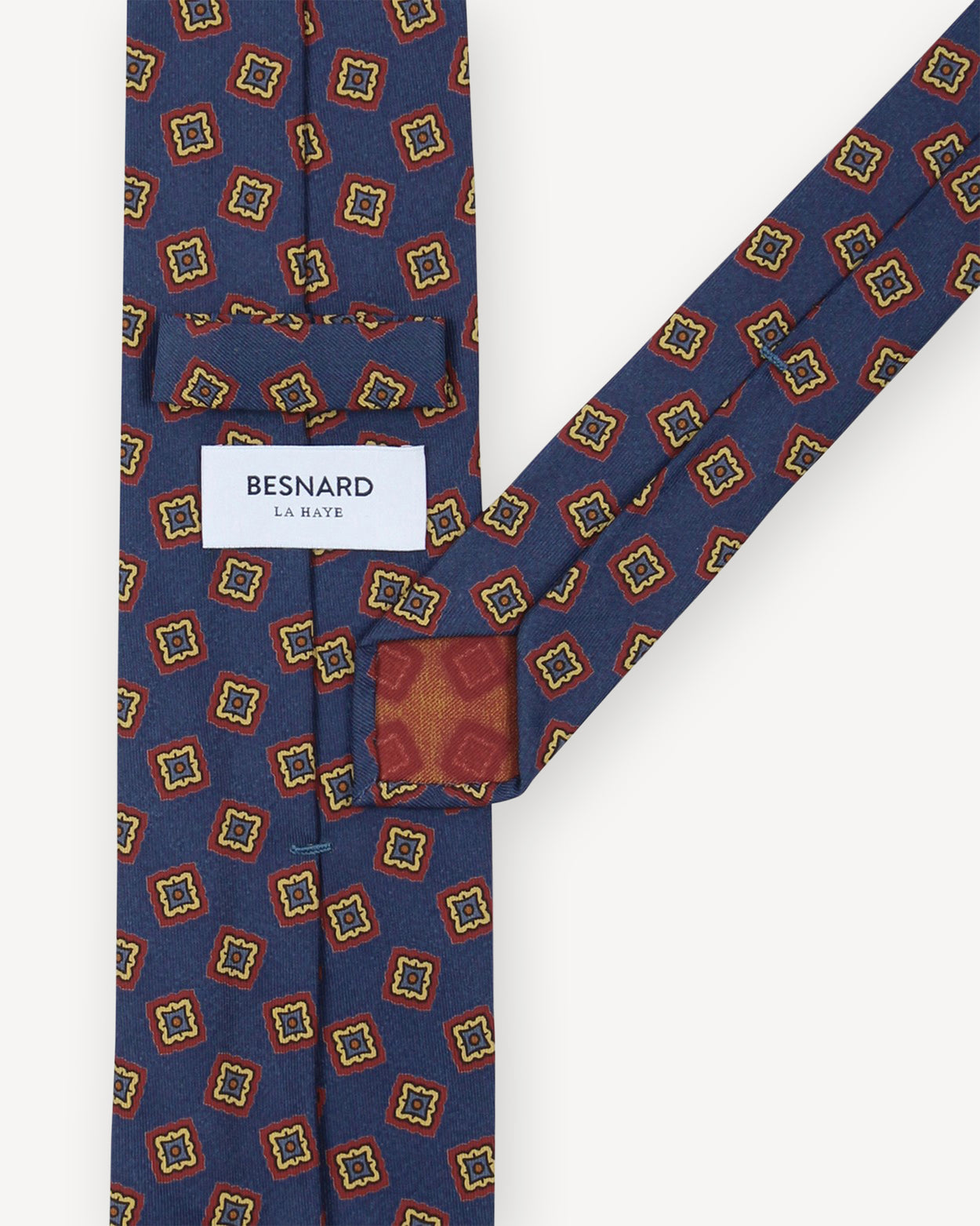 Ancient Madder Blue Medallion Silk Tie