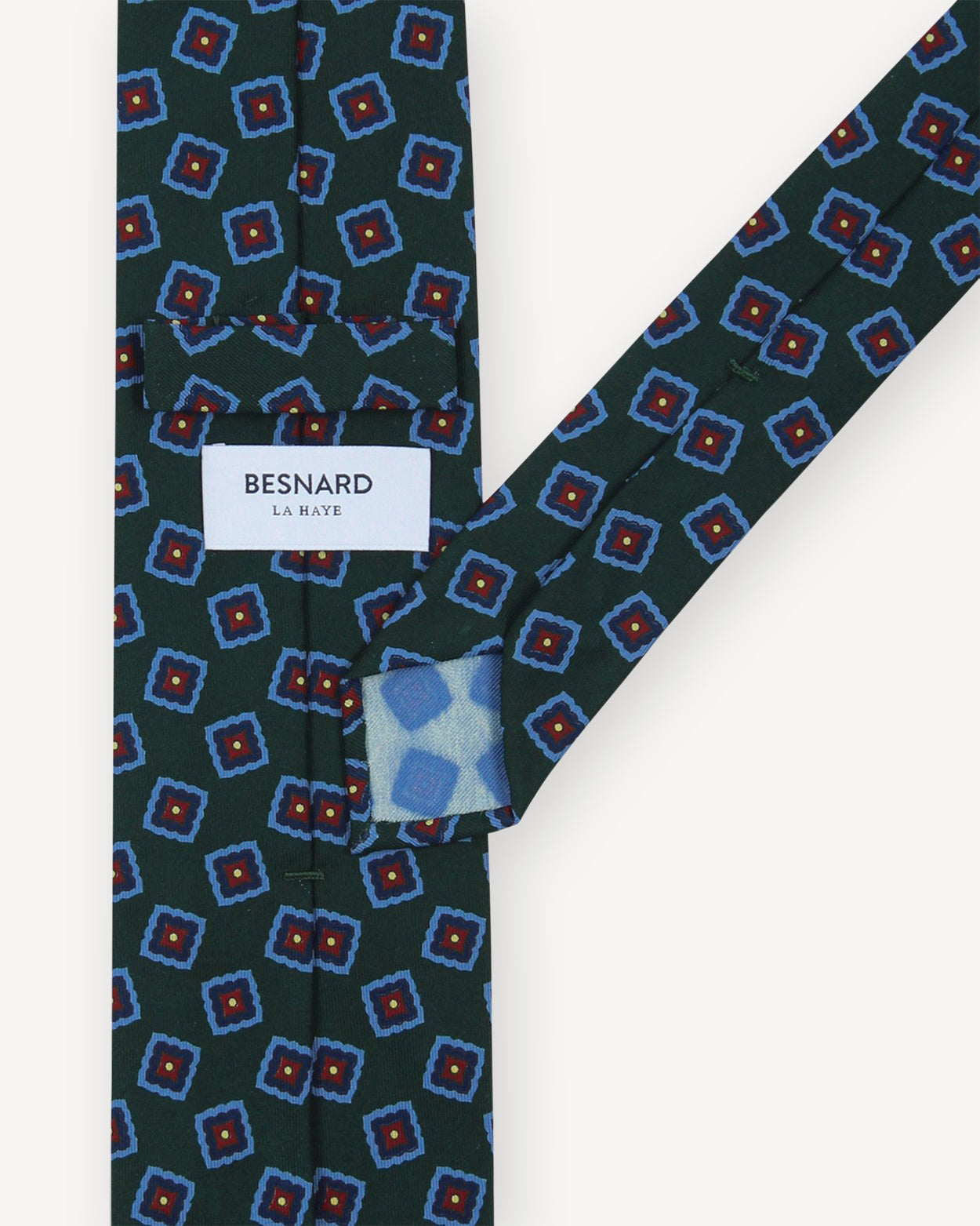 Ancient Madder Forest Green Medallion Silk Tie