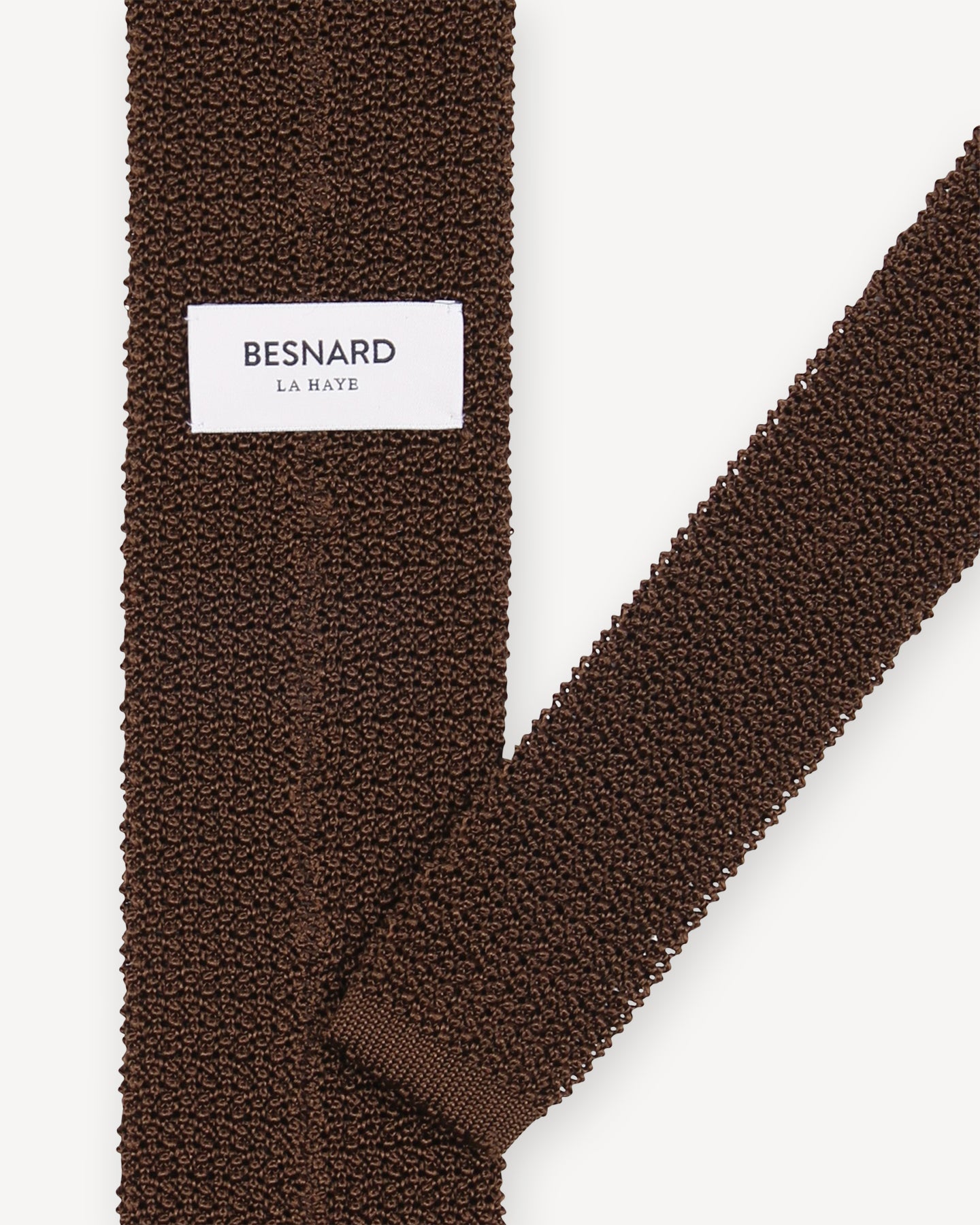 Brown Knitted Silk Tie