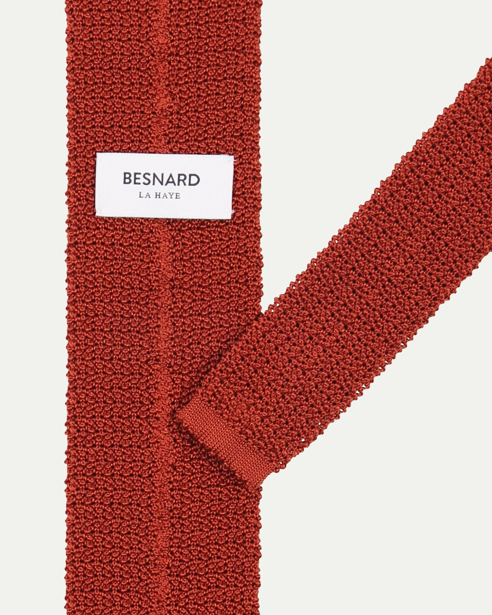 Rust Knitted Silk Tie
