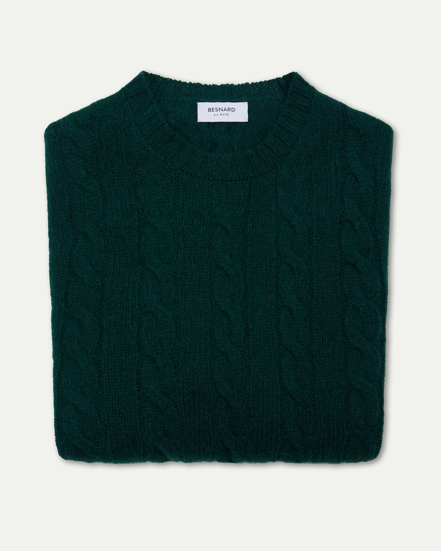 Green Shetland Wool Crewneck Sweater