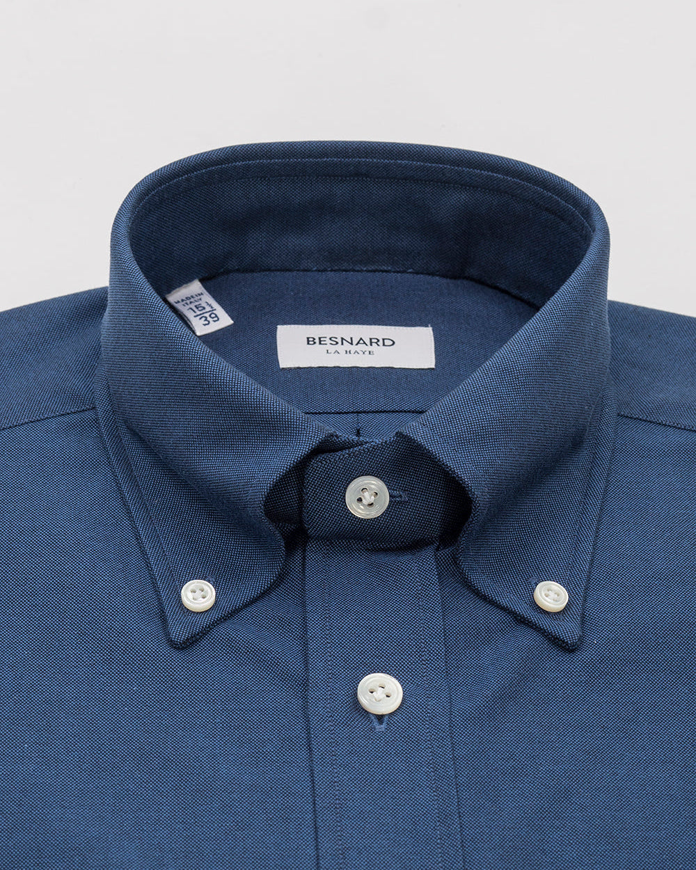 Dark Blue Oxford Cloth Button Down Shirt