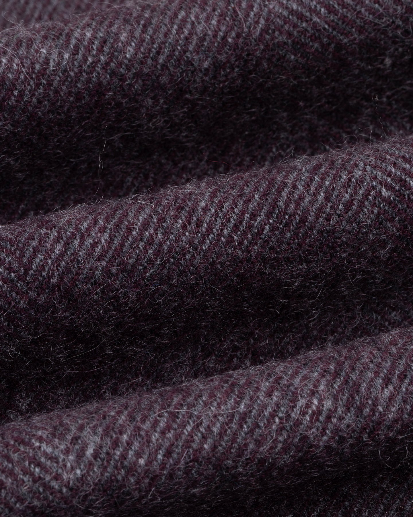 Aubergine/eggplant Herringbone Cashmere Scarf