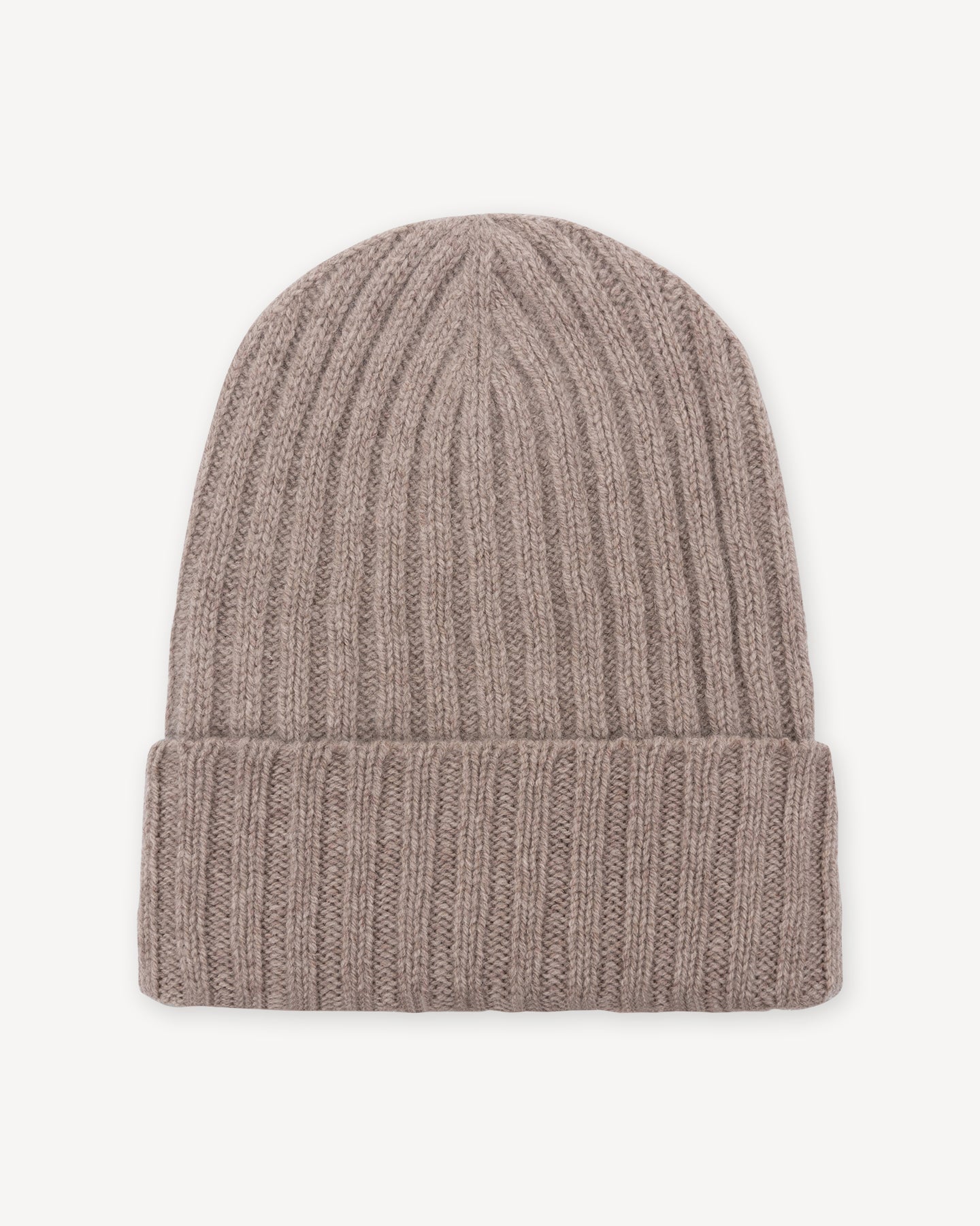 Light brown beanie in lambswool