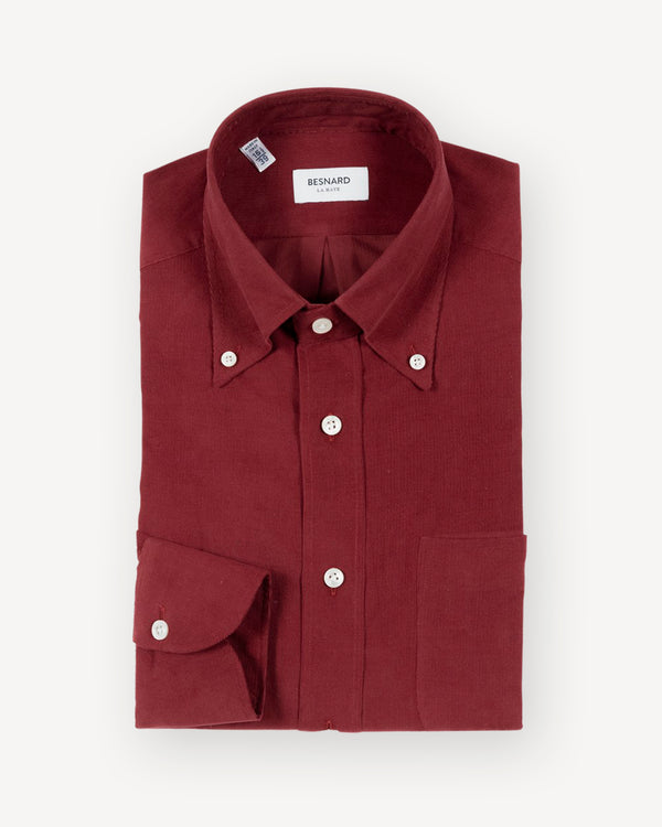 Burgundy Baby Corduroy Button Down Shirt