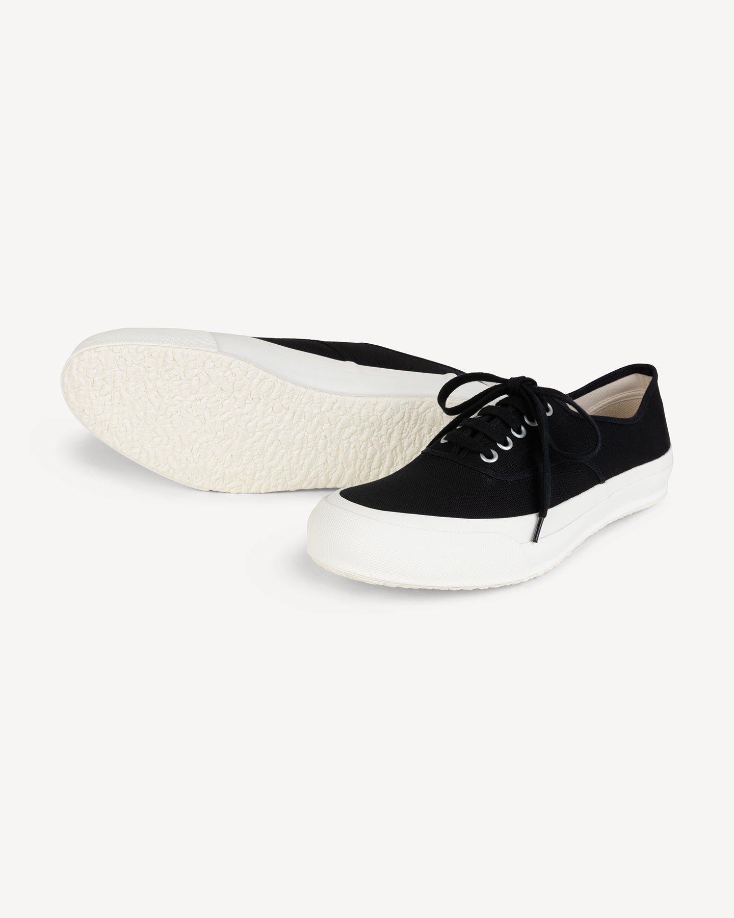 Doek Black Oxford Canvas Tennis Sneakers