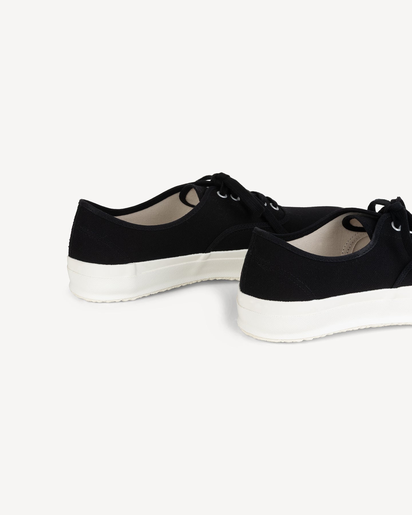 Doek Black Oxford Canvas Tennis Sneakers