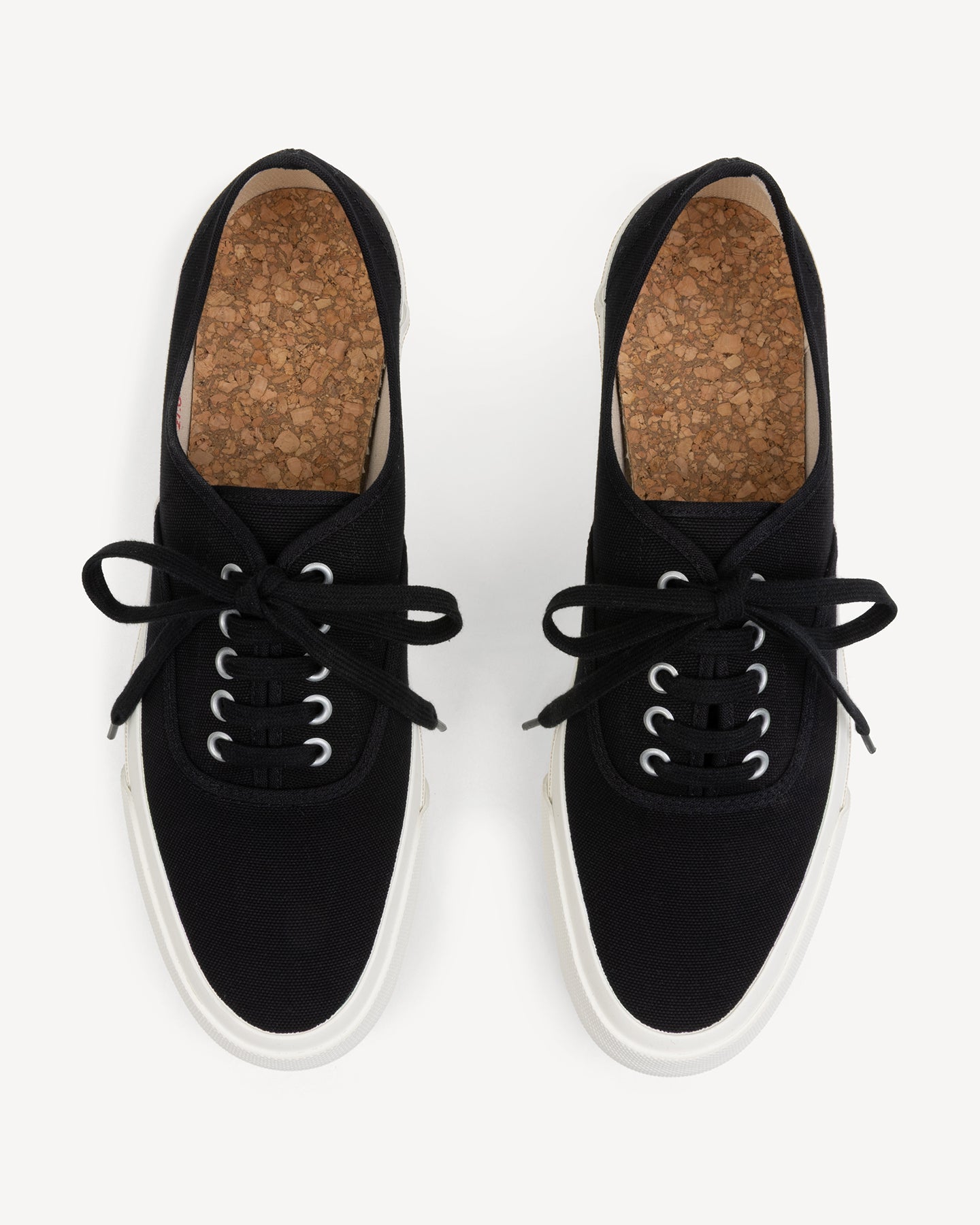 Doek Black Oxford Canvas Tennis Sneakers