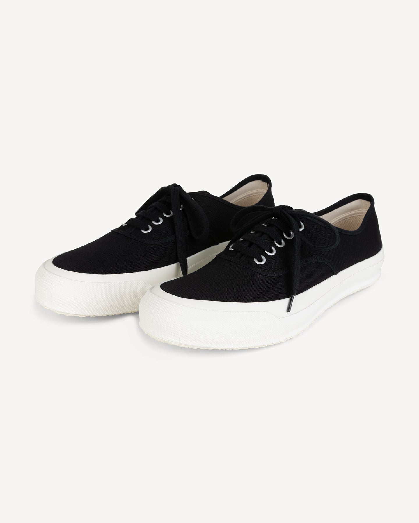 Doek Black Oxford Canvas Tennis Sneakers