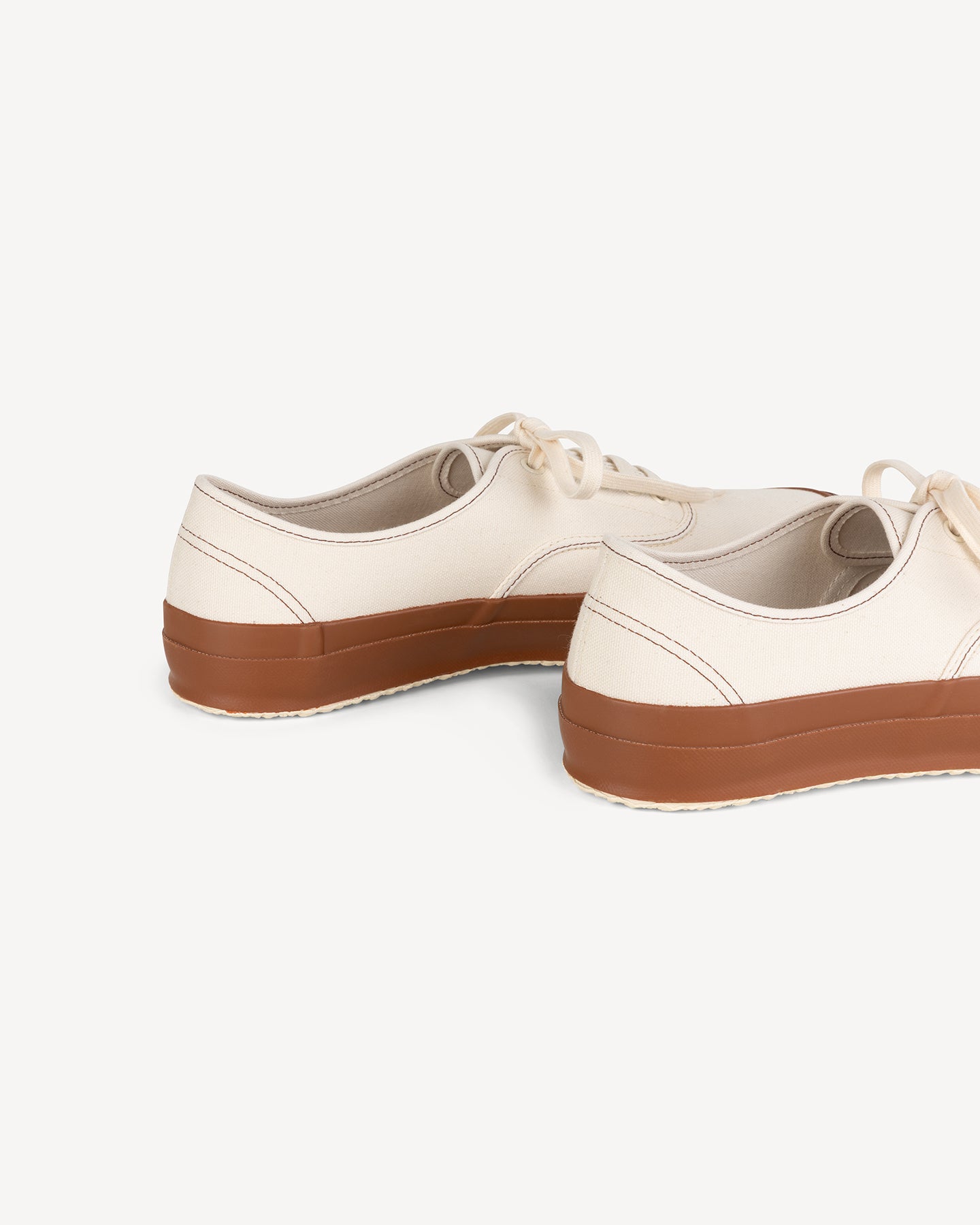 Doek Ecru/Brick Canvas Tennis Sneakers