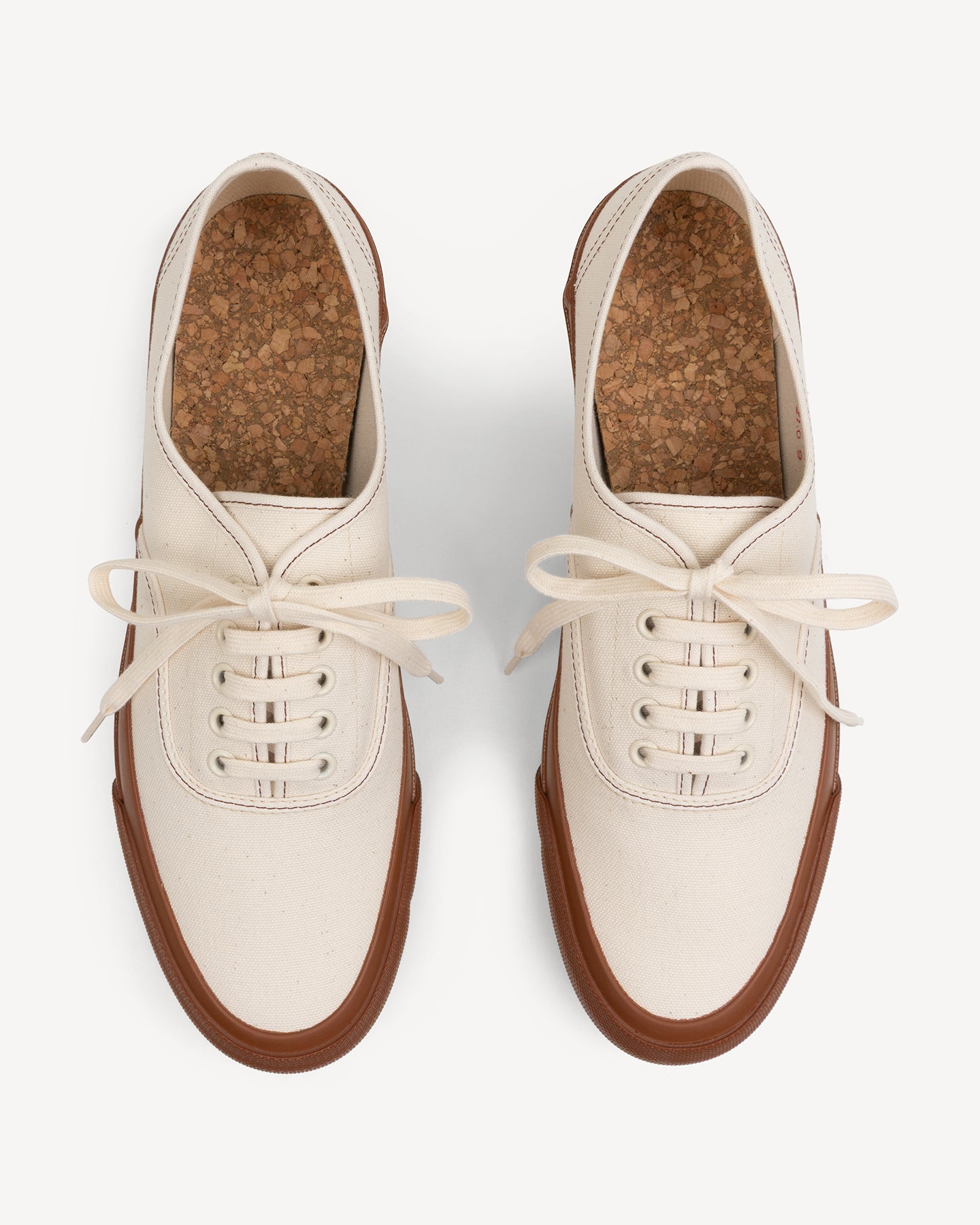 Doek Ecru/Brick Canvas Tennis Sneakers