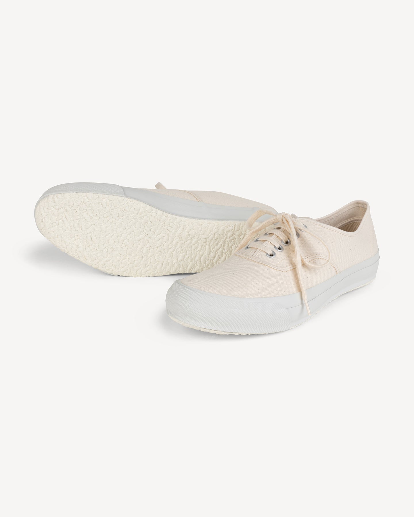 Doek Shoe Ecru Oxford Sneaker with vulcanized rubber sole