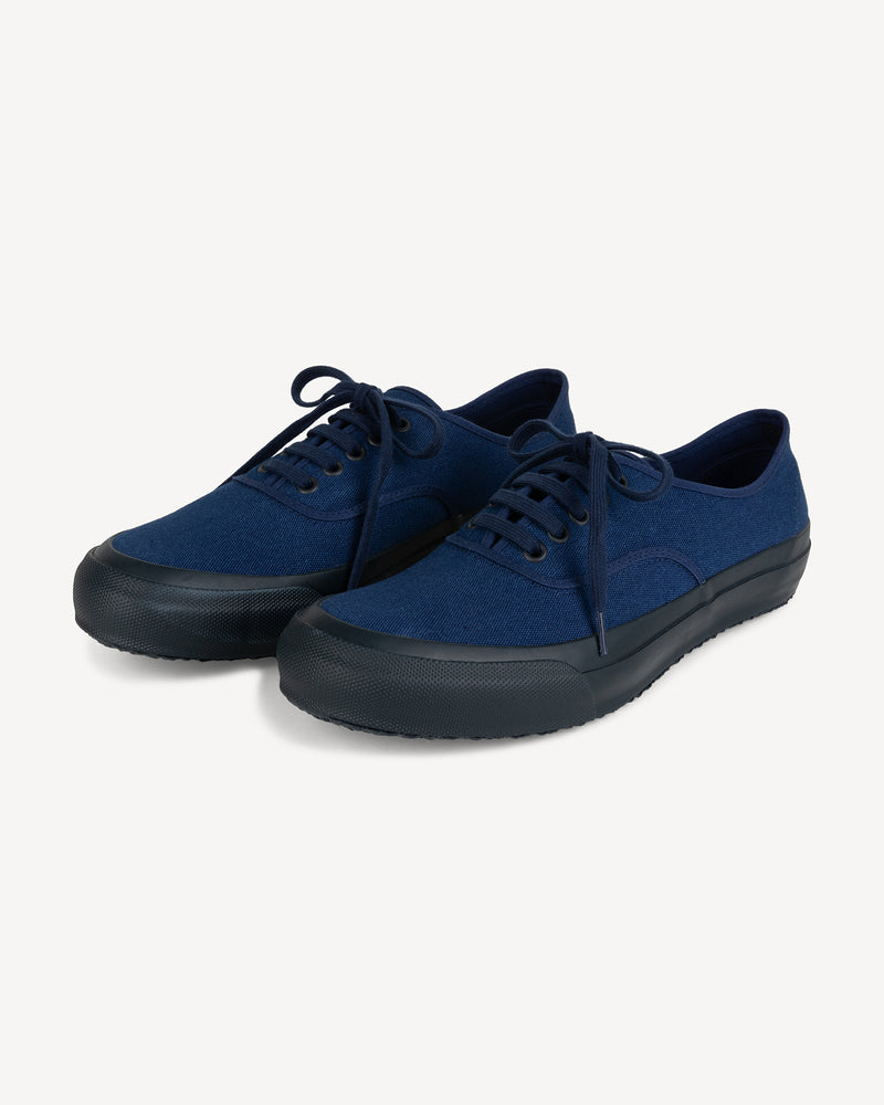 Doek Indigo/Indigo canvas tennissneakers