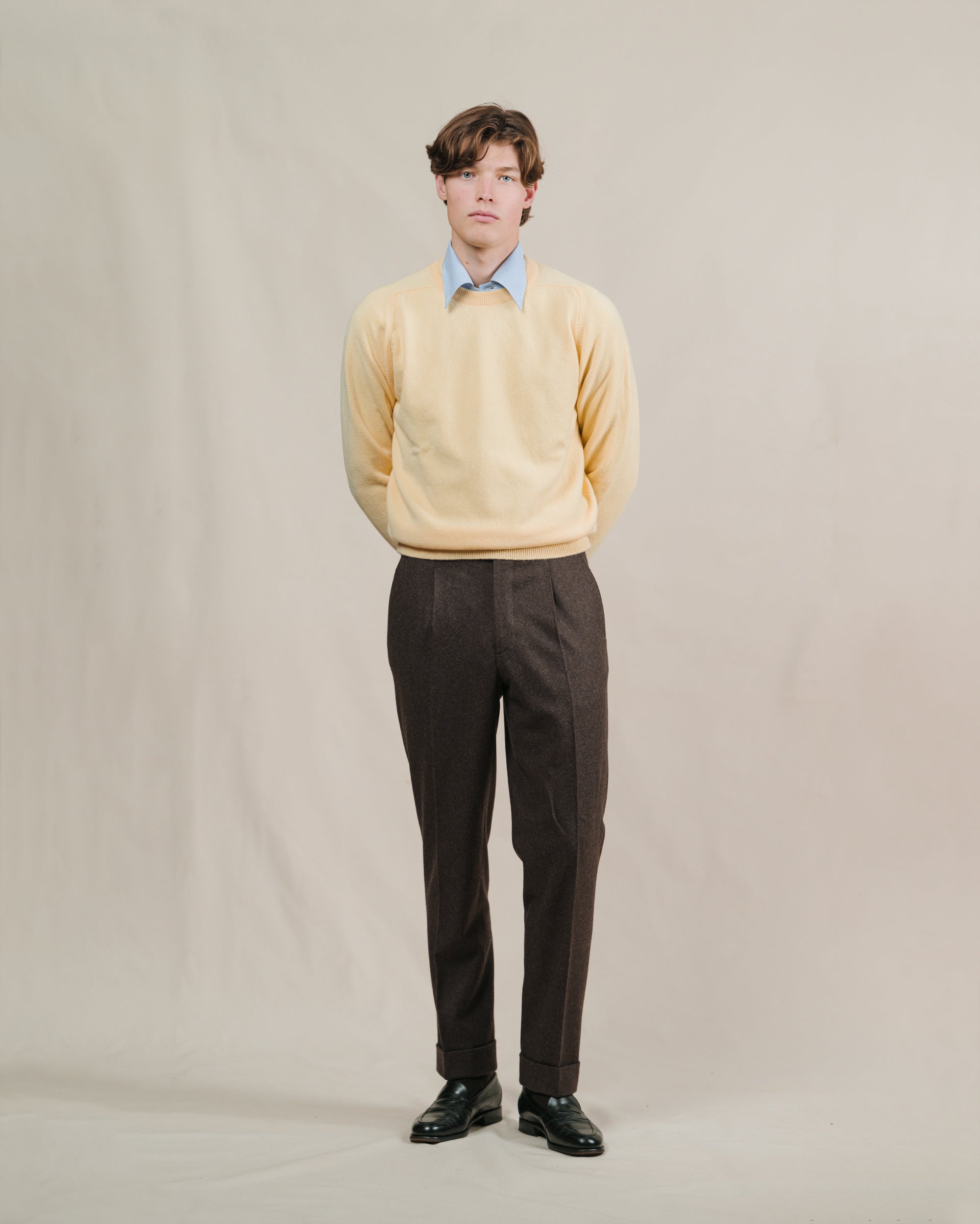 Yellow Lambswool Crew Neck