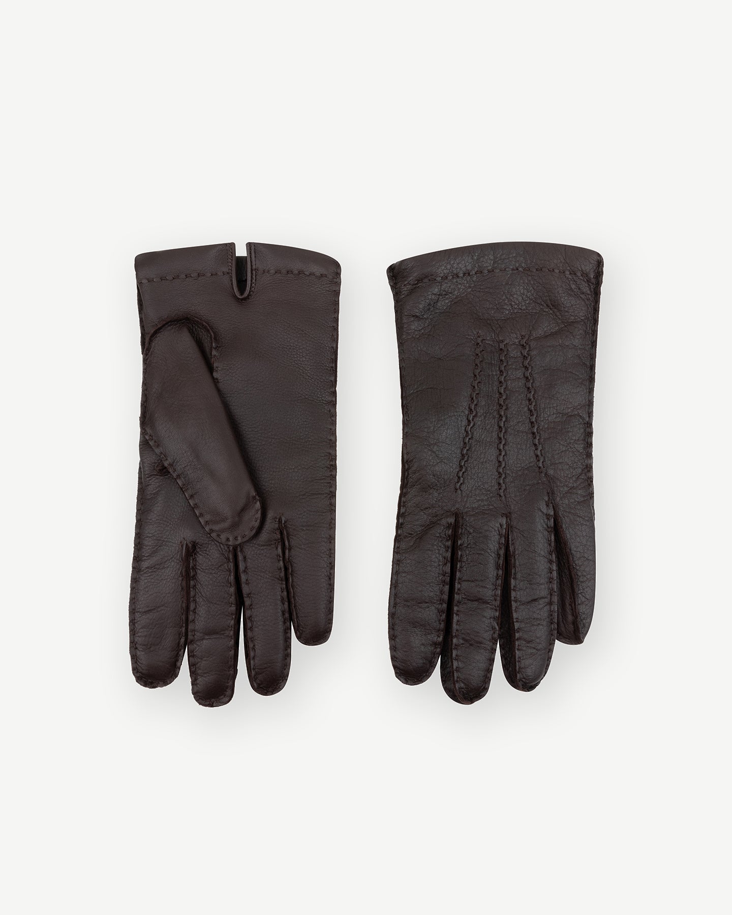 Brown deerskin gloves