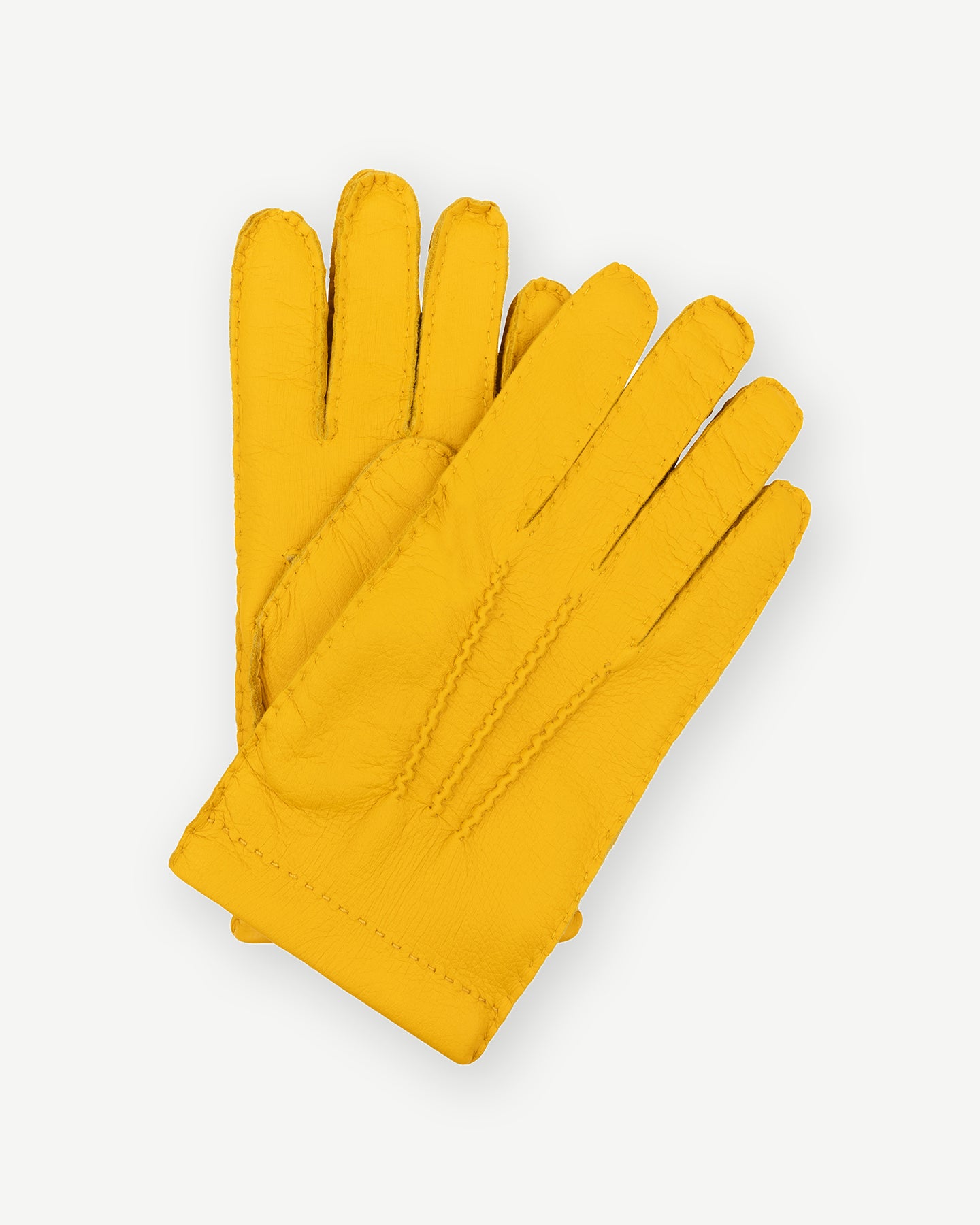 Yellow deerskin gloves