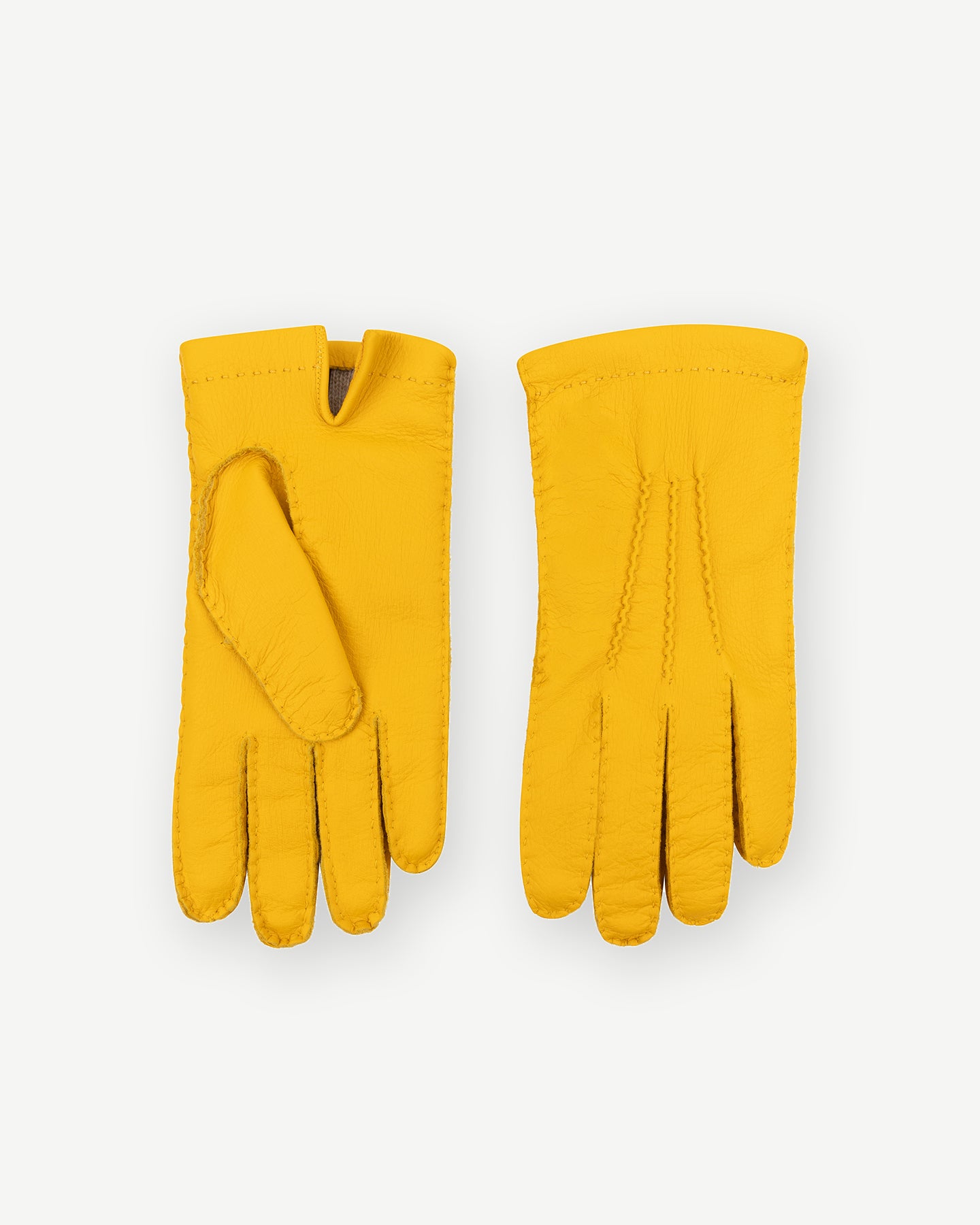 Yellow deerskin gloves