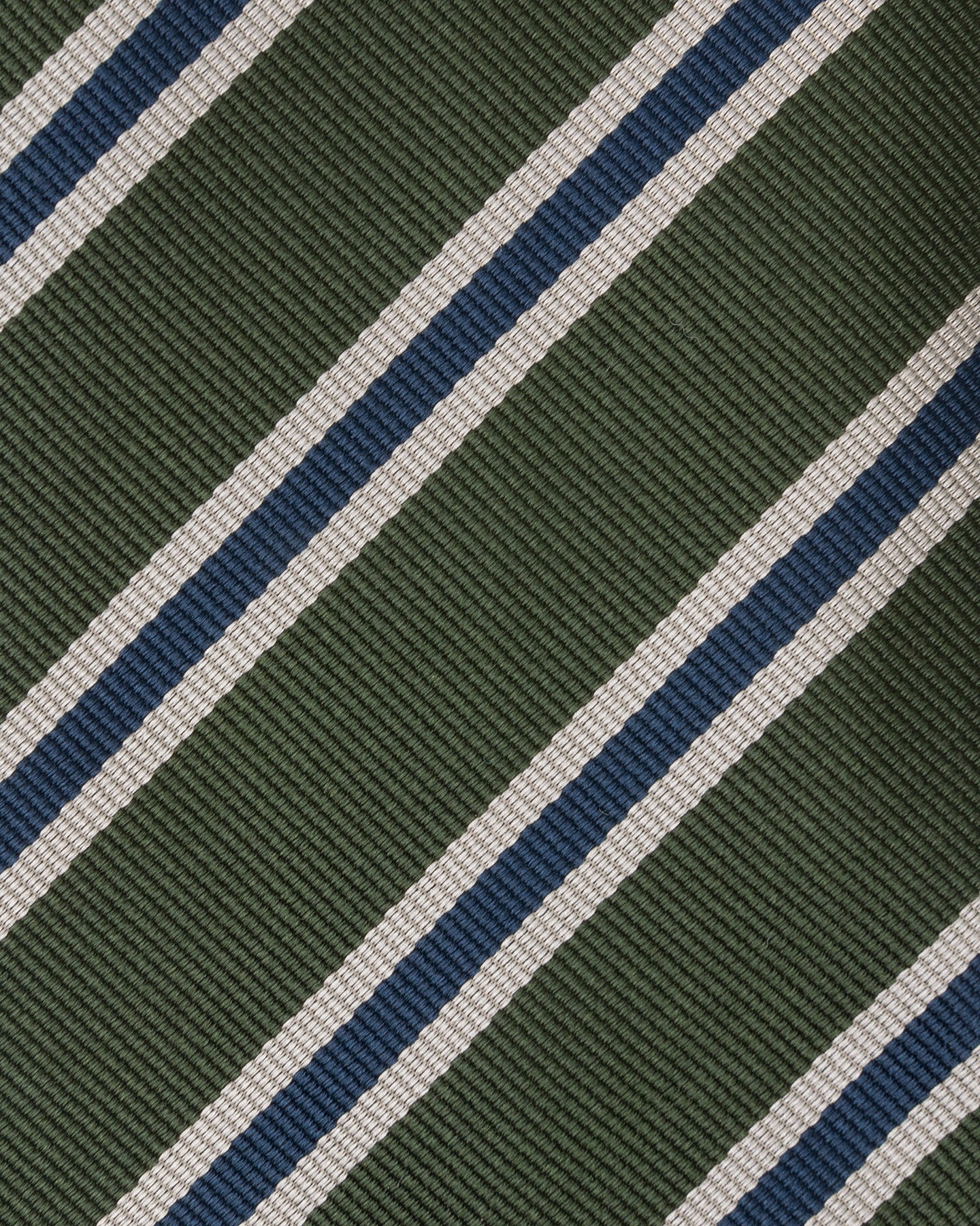 Green, Tan and Navy Regimental Stripe Repp Tie
