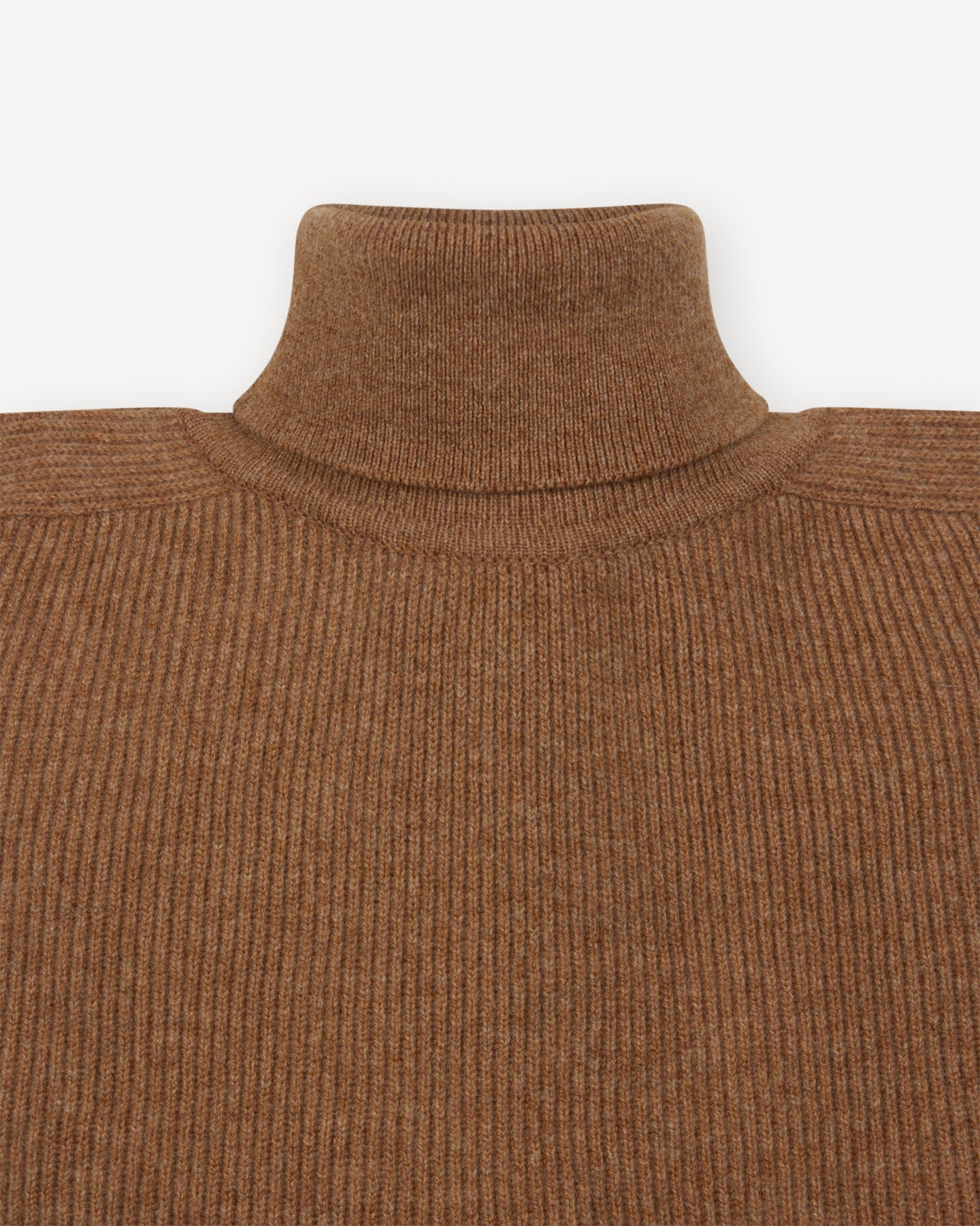 Camel on sale ribbed sweater