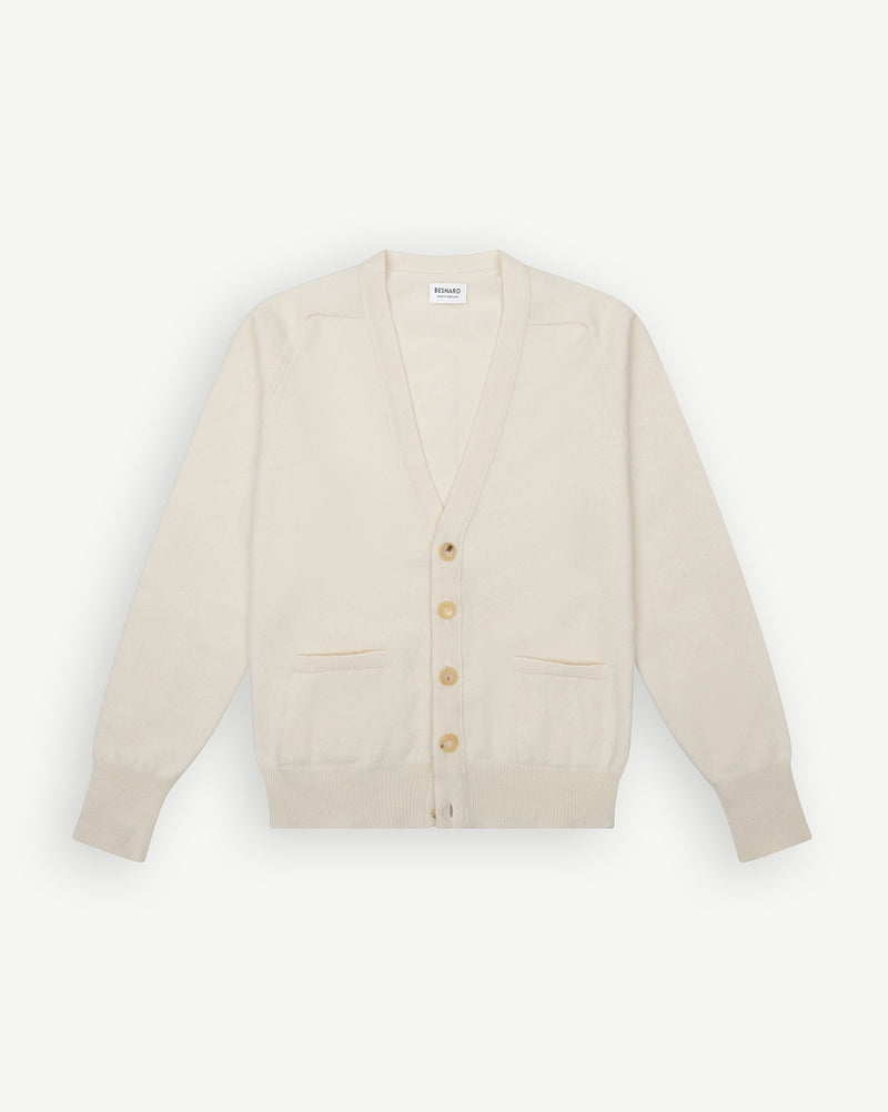 Ecru Wollen Cardigan
