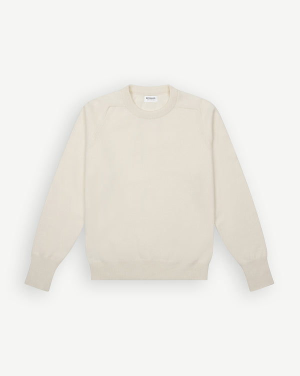 Ecru Lambswool Crew Neck