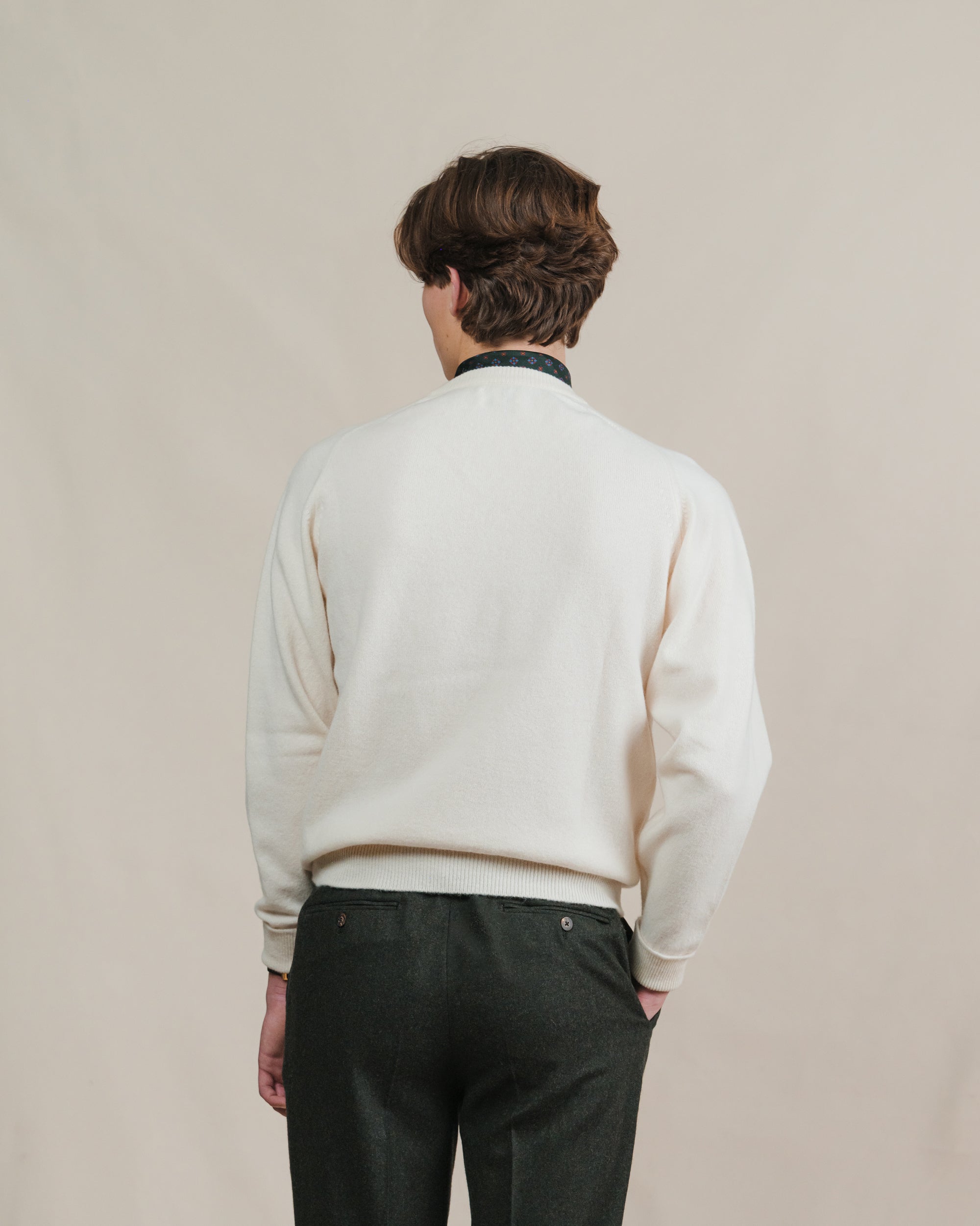 Ecru Lambswool Crew Neck