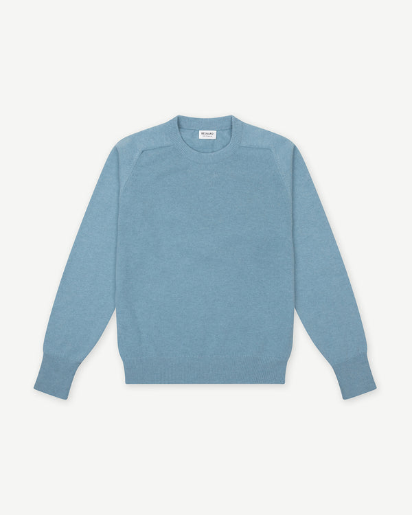 Light Blue Lambswool Crew Neck