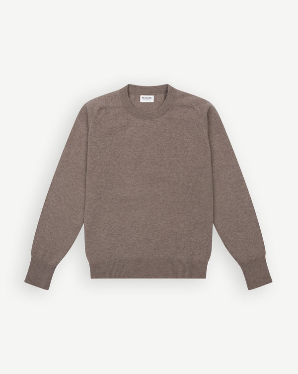 Light Brown Lambswool Crew Neck