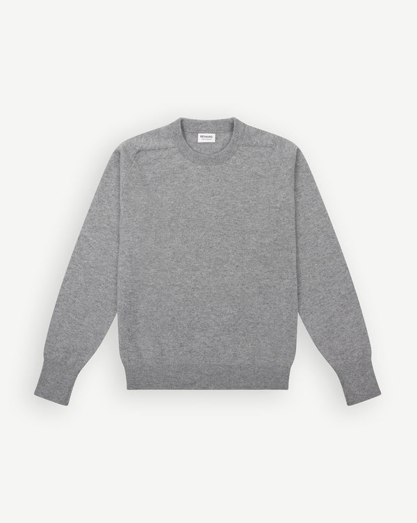 Light Grey Lambswool Crew Neck
