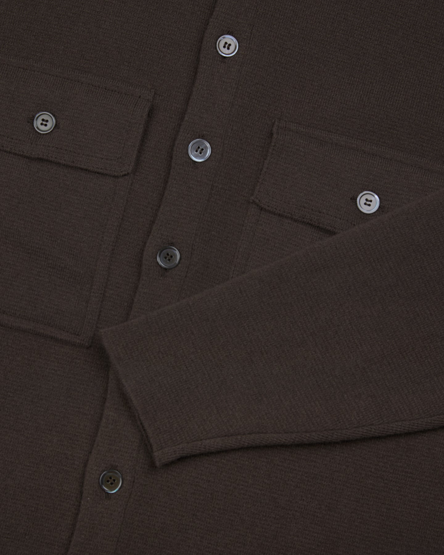 Taupe Wool Cashmere Two Pocket Overshirt