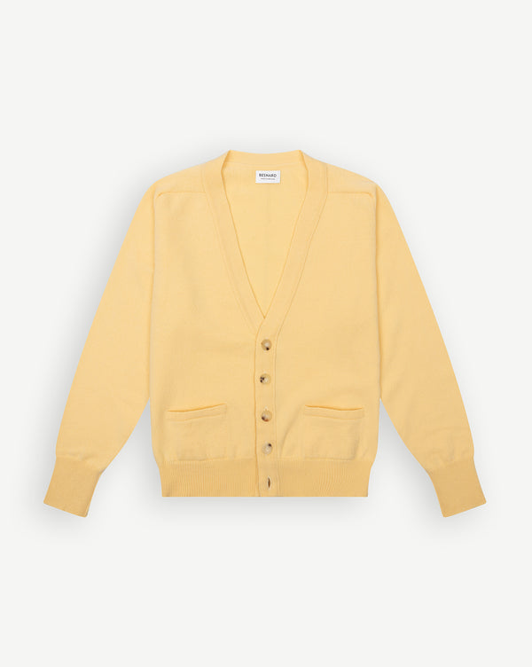 Yellow Lambswool Cardigan