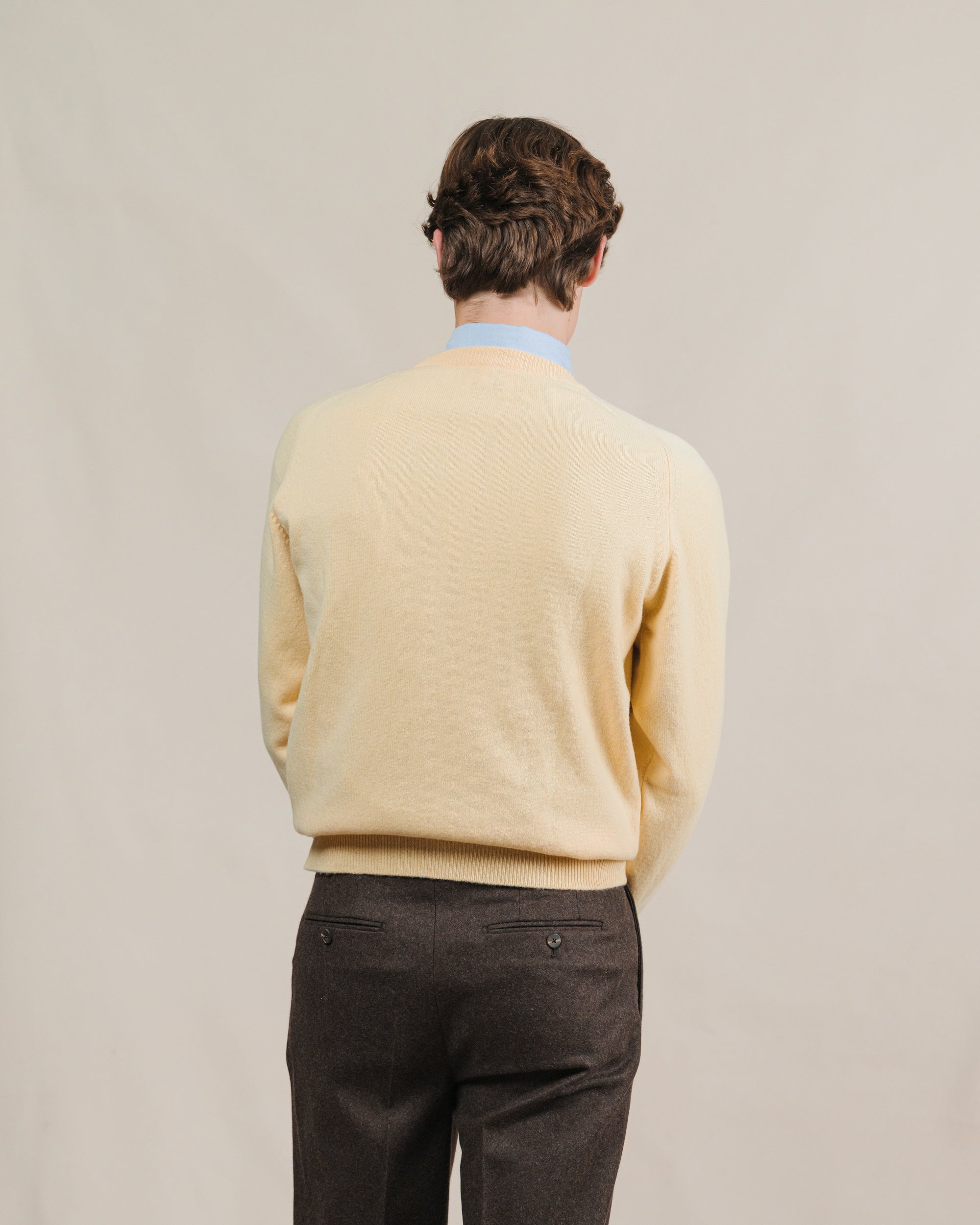 Yellow Lambswool Crew Neck