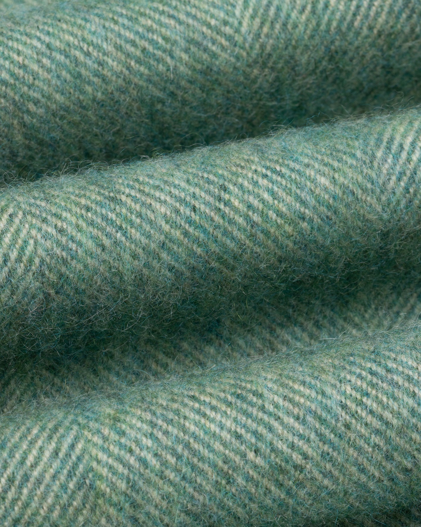 Light Green Herringbone Cashmere