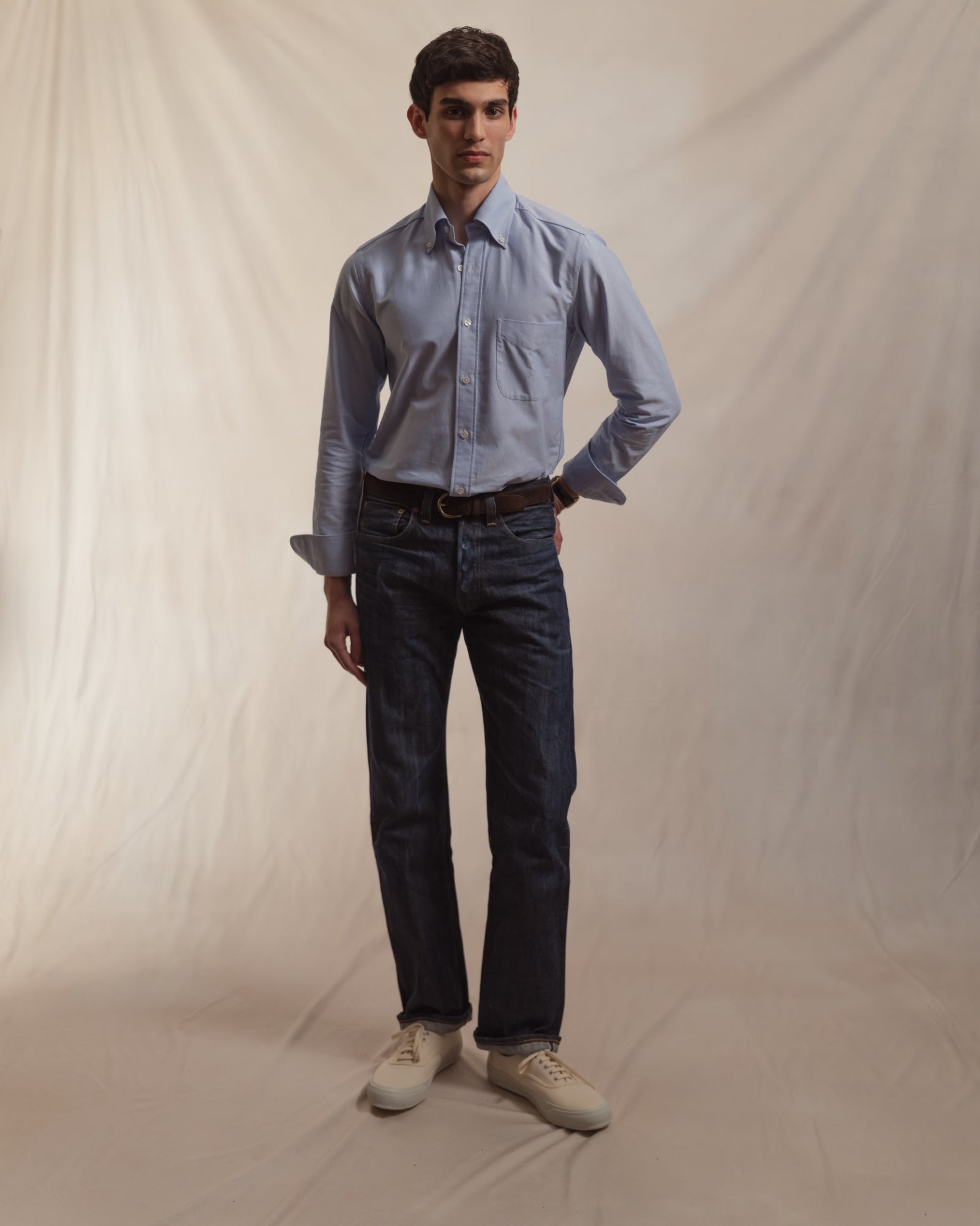 Light Blue Oxford Cloth Button Down Shirt