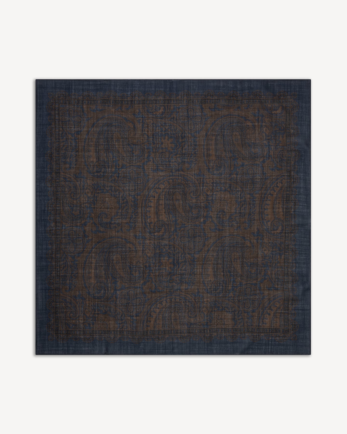 Navy brown low contrast paisley neckerchief
