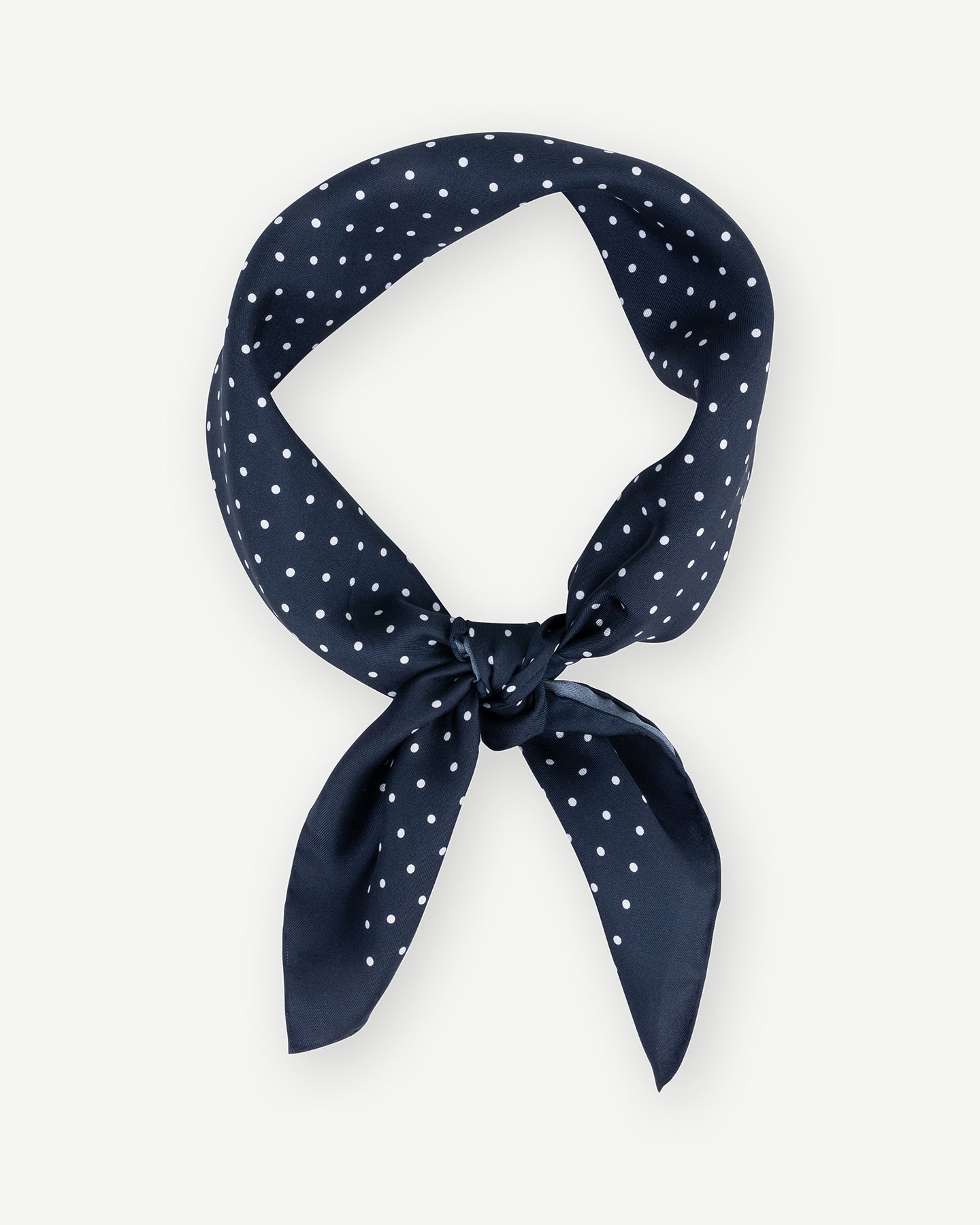 Navy Polka Dot Silk Neckerchief