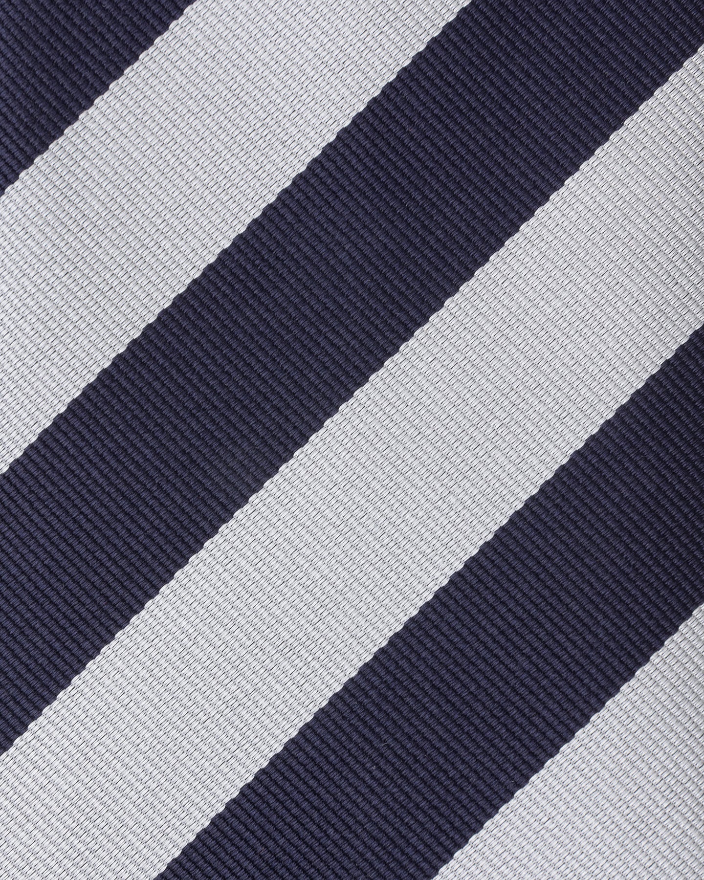 Navy and White Regimental Stripe Repp Tie