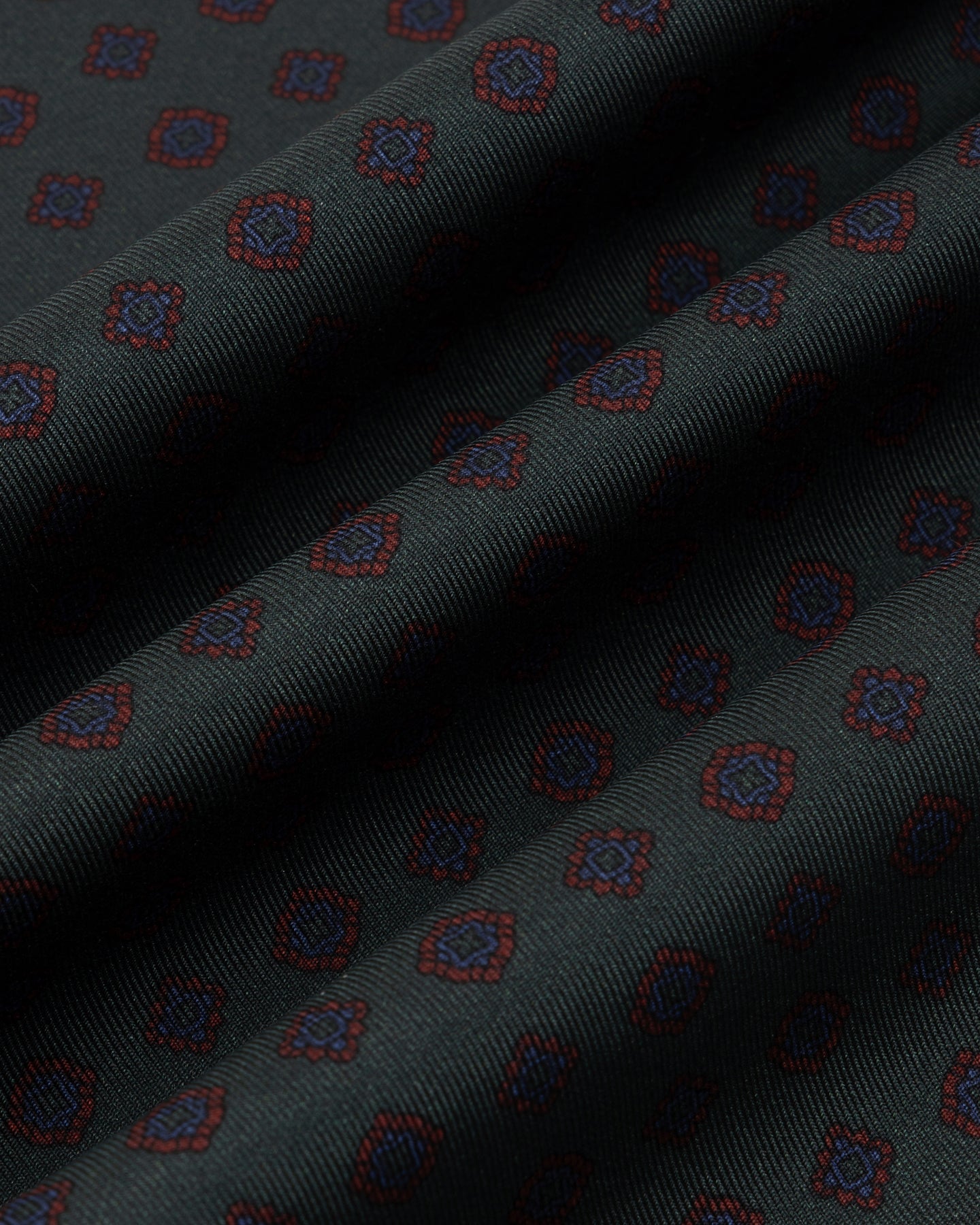 Green Medallion Silk Pocket Square