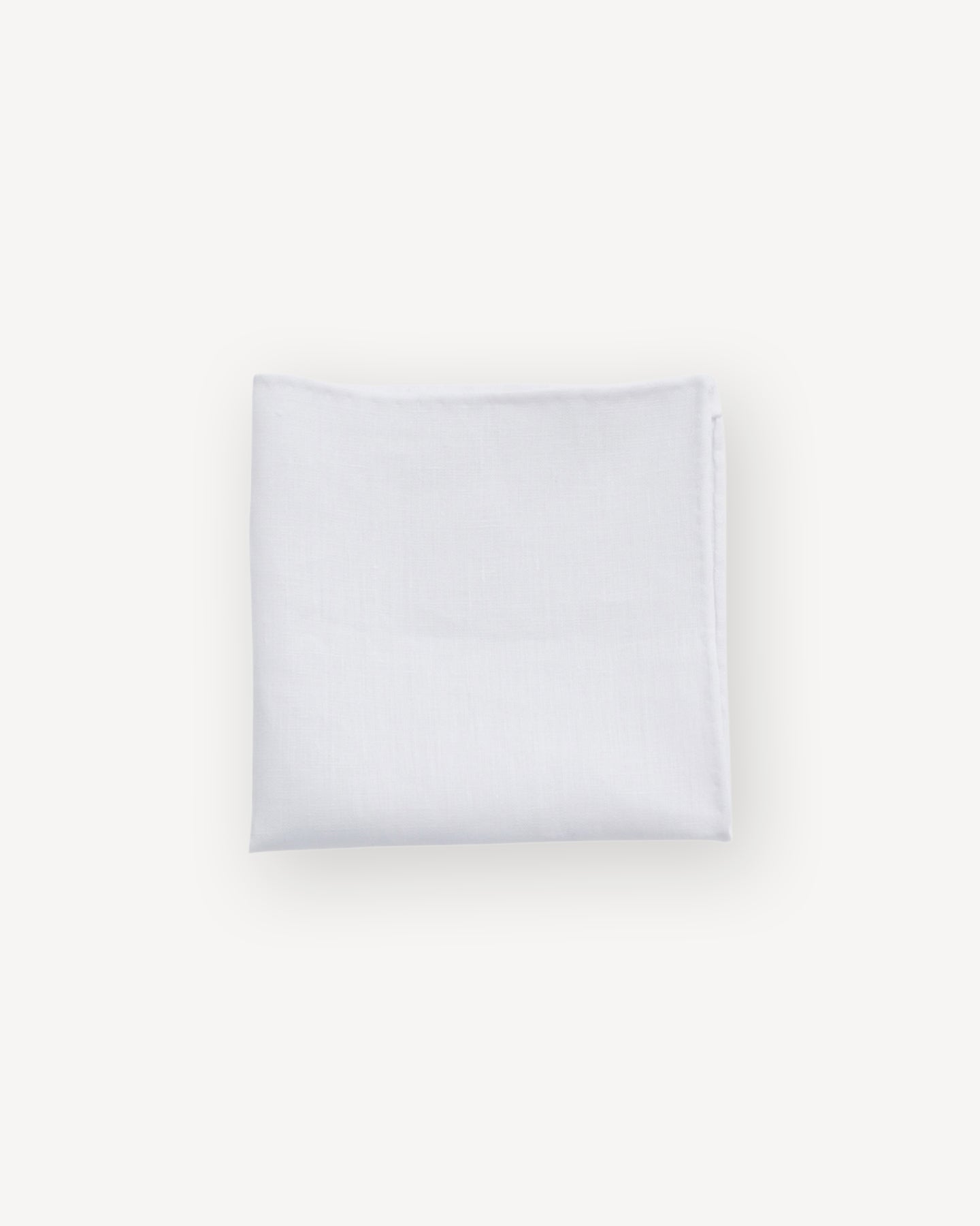 White Irish linen pocket square