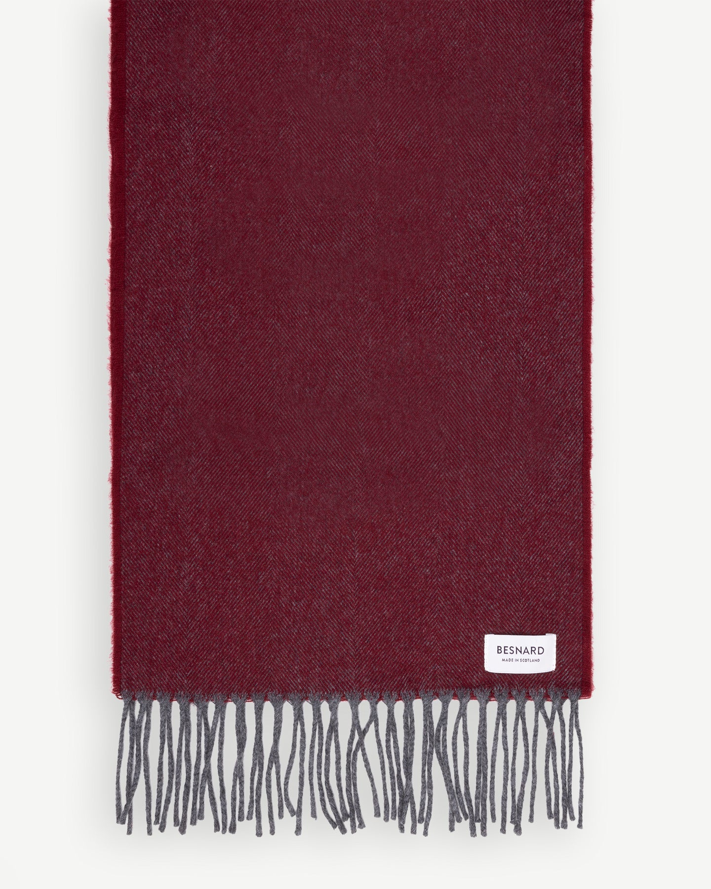 Red Herringbone Cashmere Scarf