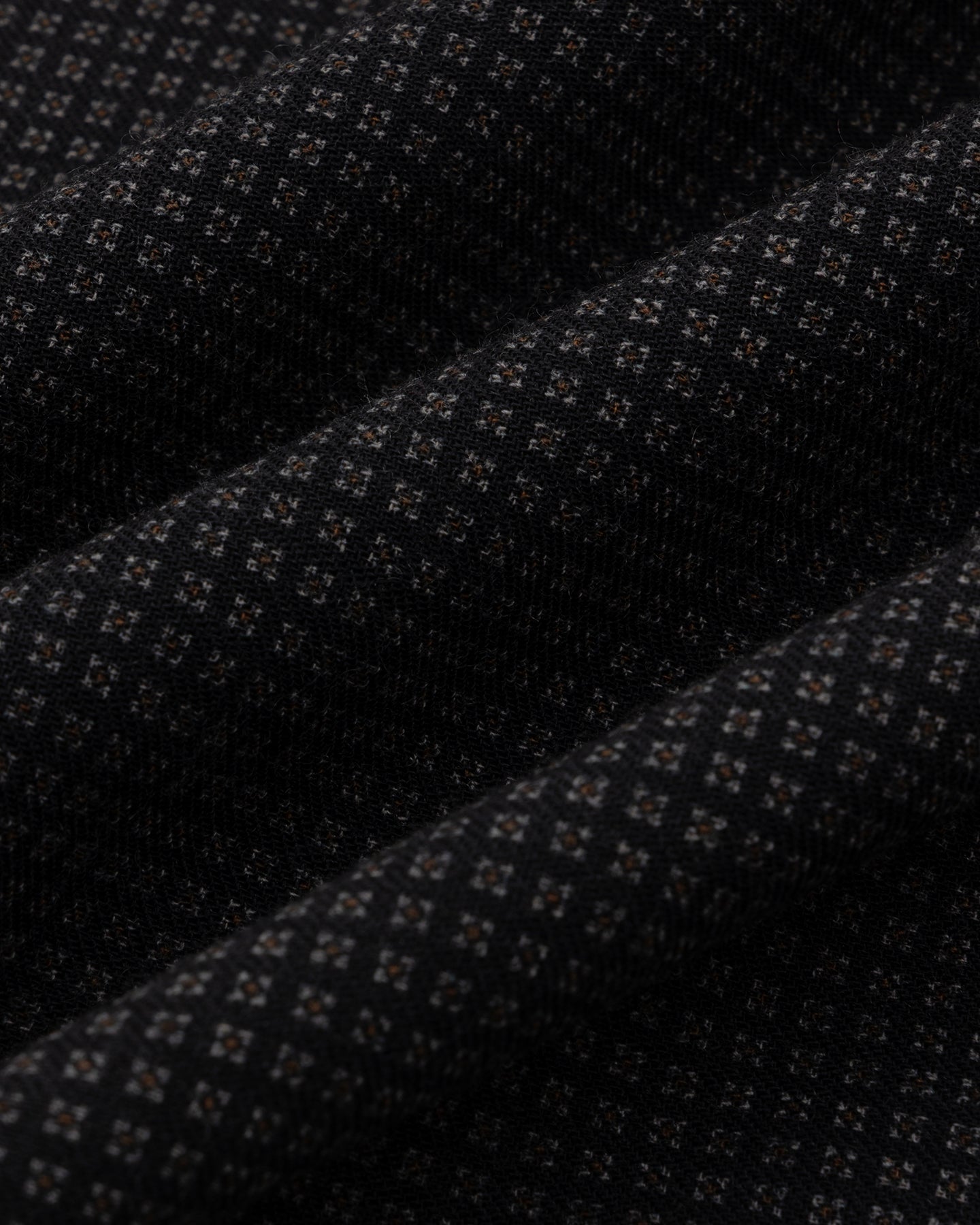 Black Grey Pattern Wool Scarf