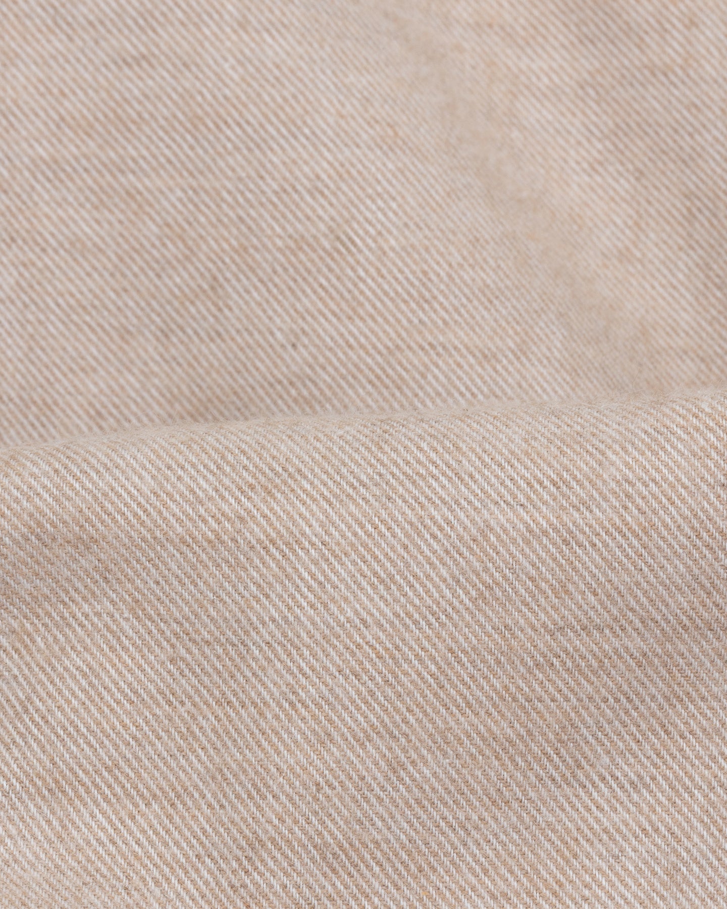 Beige cotton cashmer flannel shirt fabric