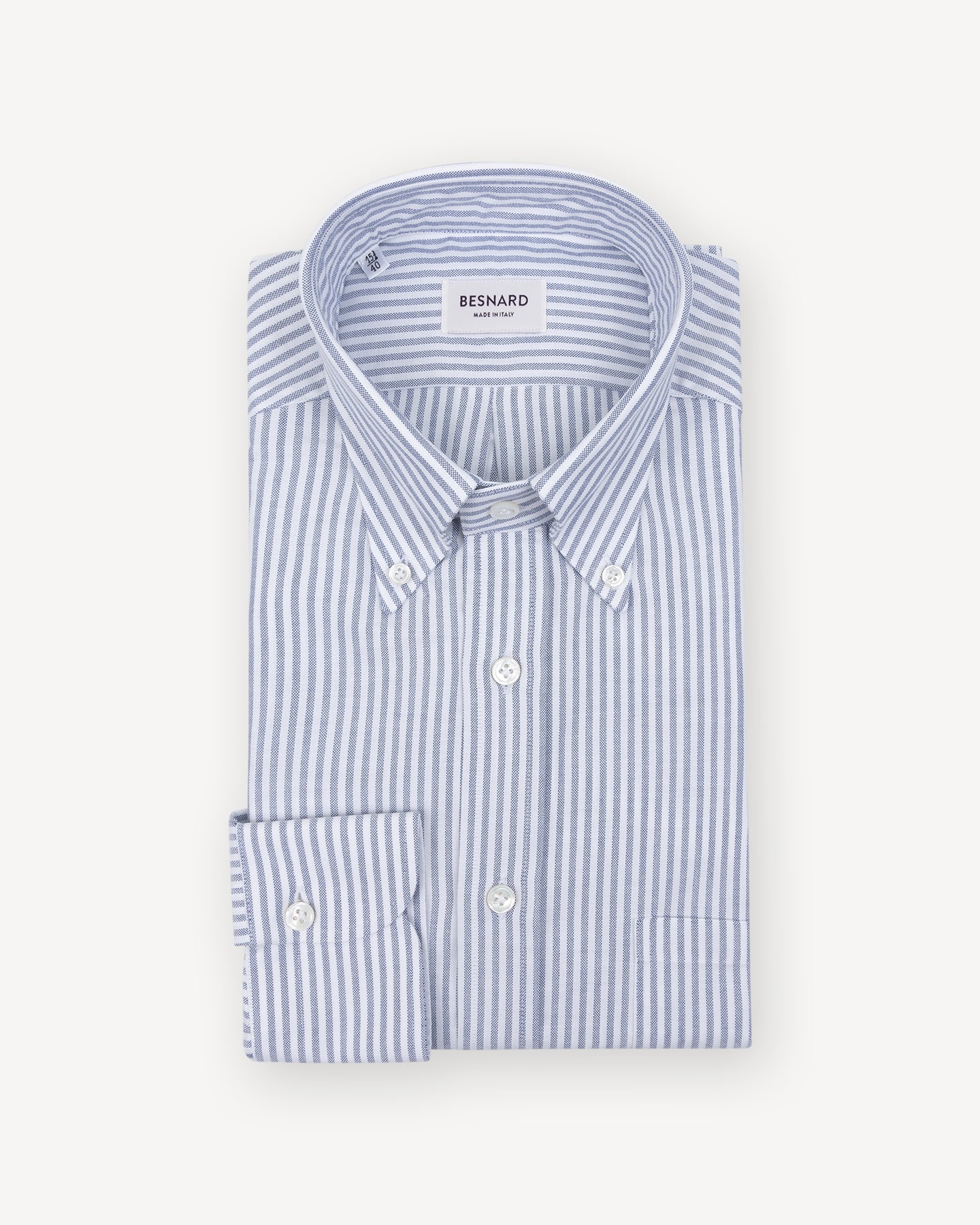 Blue University Stripe Oxford Cloth Button Down Shirt